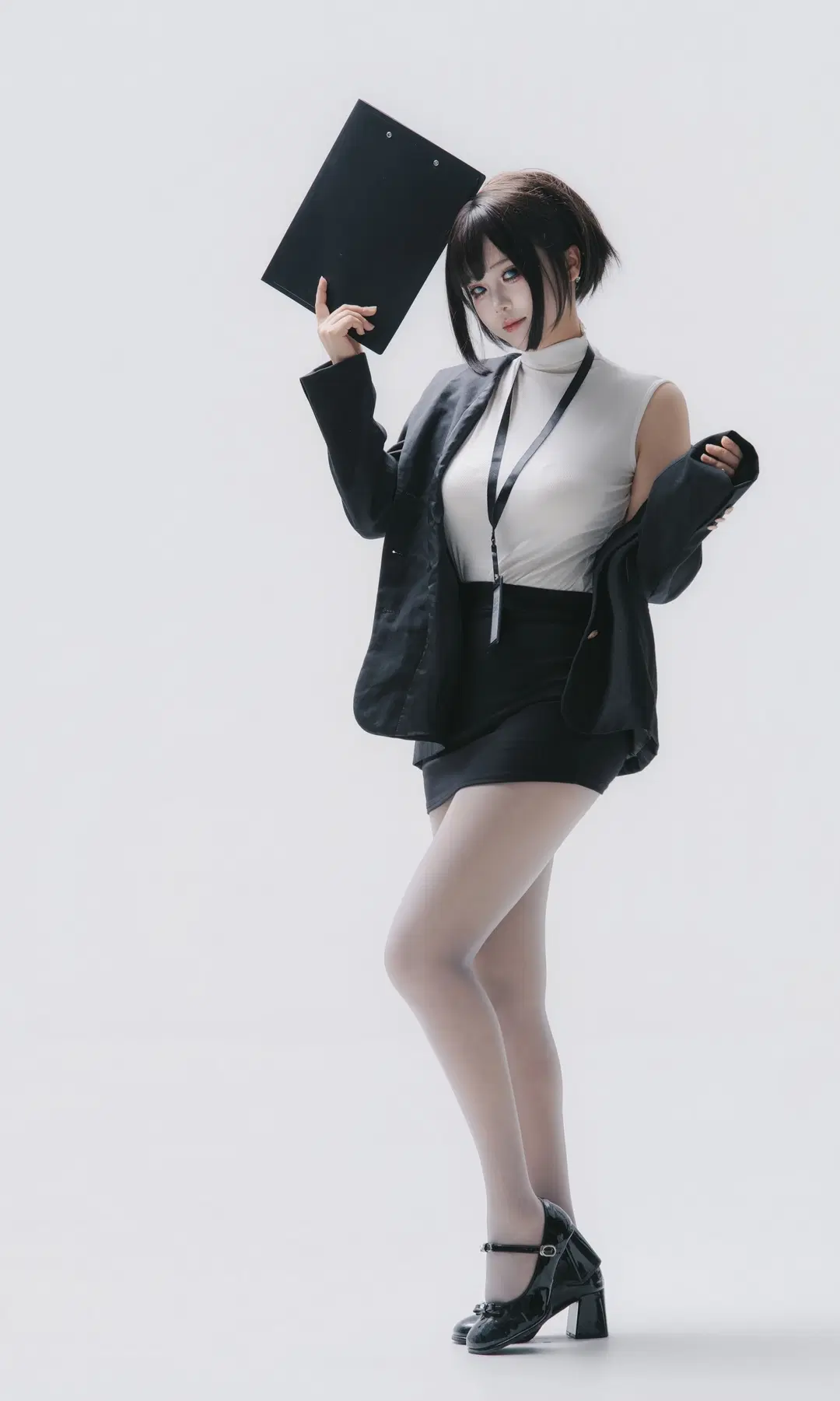 cosplay, 人像摄影, 动作参考, 丝袜, ol装
