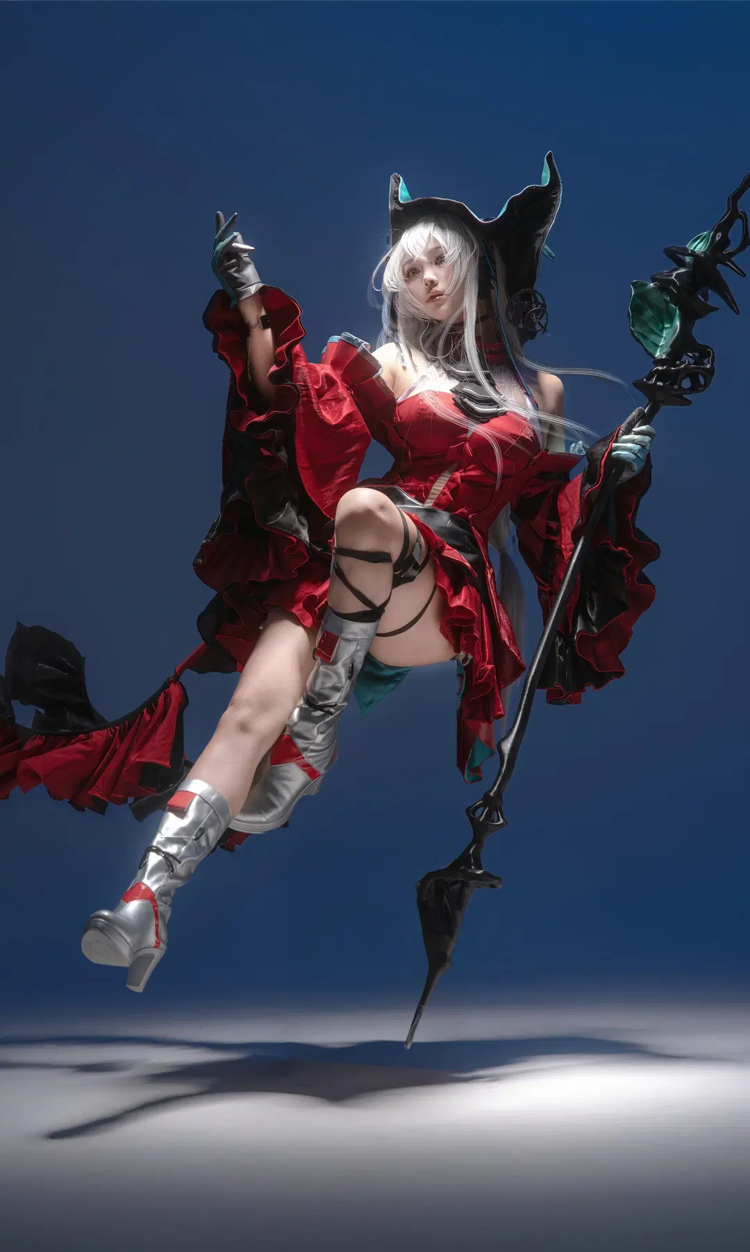 cosplay, 哥特风, 明日方舟, 深海猎人, 浊心斯卡蒂cos