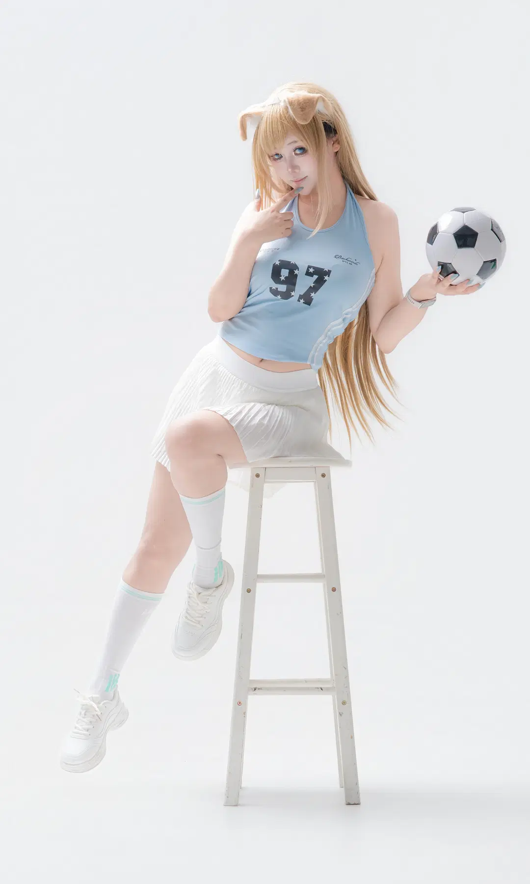 【Ichinose Asuna cosplay】Blue Archive Pitch Cheerleader Support: Energetic Soccer Cheerleader by Bearsan - Image 3