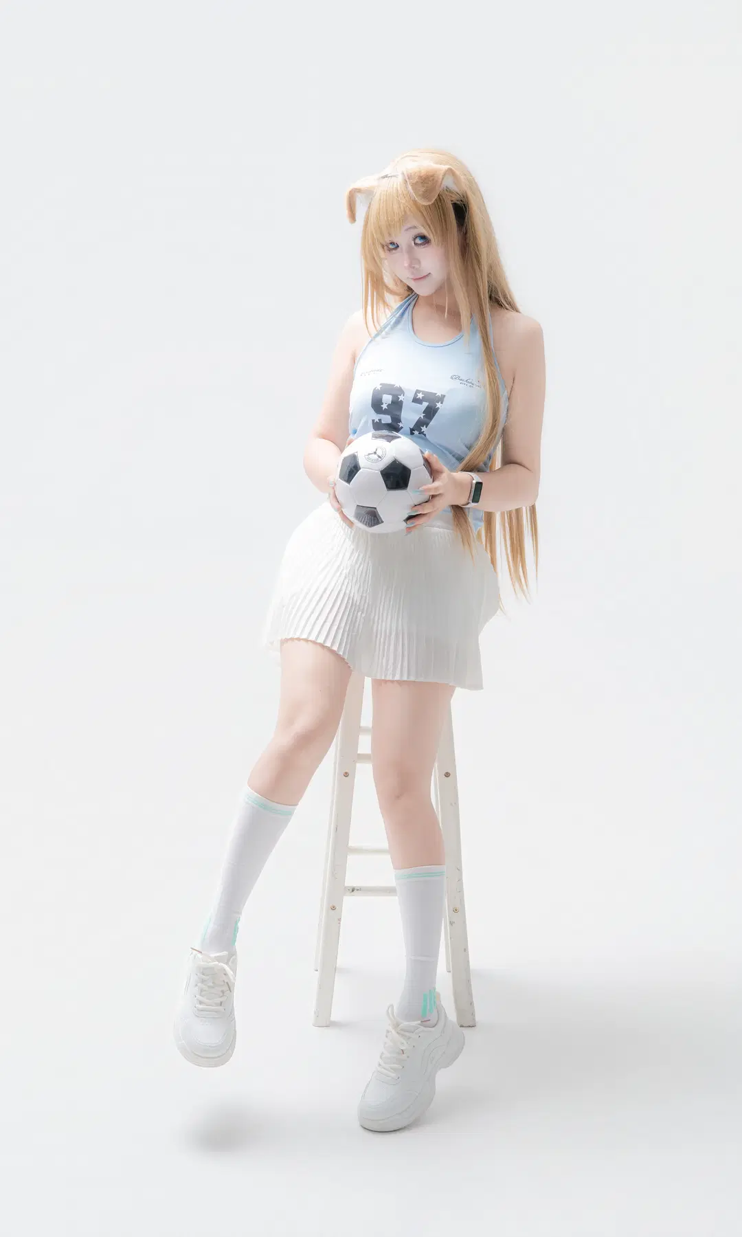 【Ichinose Asuna cosplay】Blue Archive Pitch Cheerleader Support: Energetic Soccer Cheerleader by Bearsan - Image 4