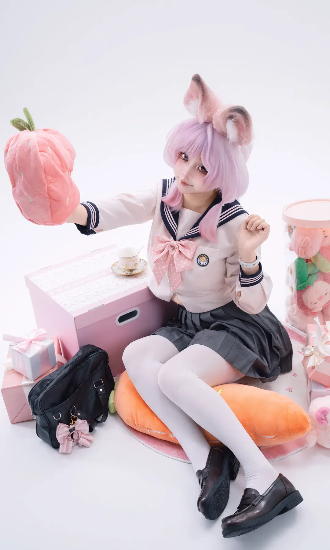 【珊比cos】白棚粉毛兽耳的生日庆祝与治愈时刻 - Bearsan - 第3张