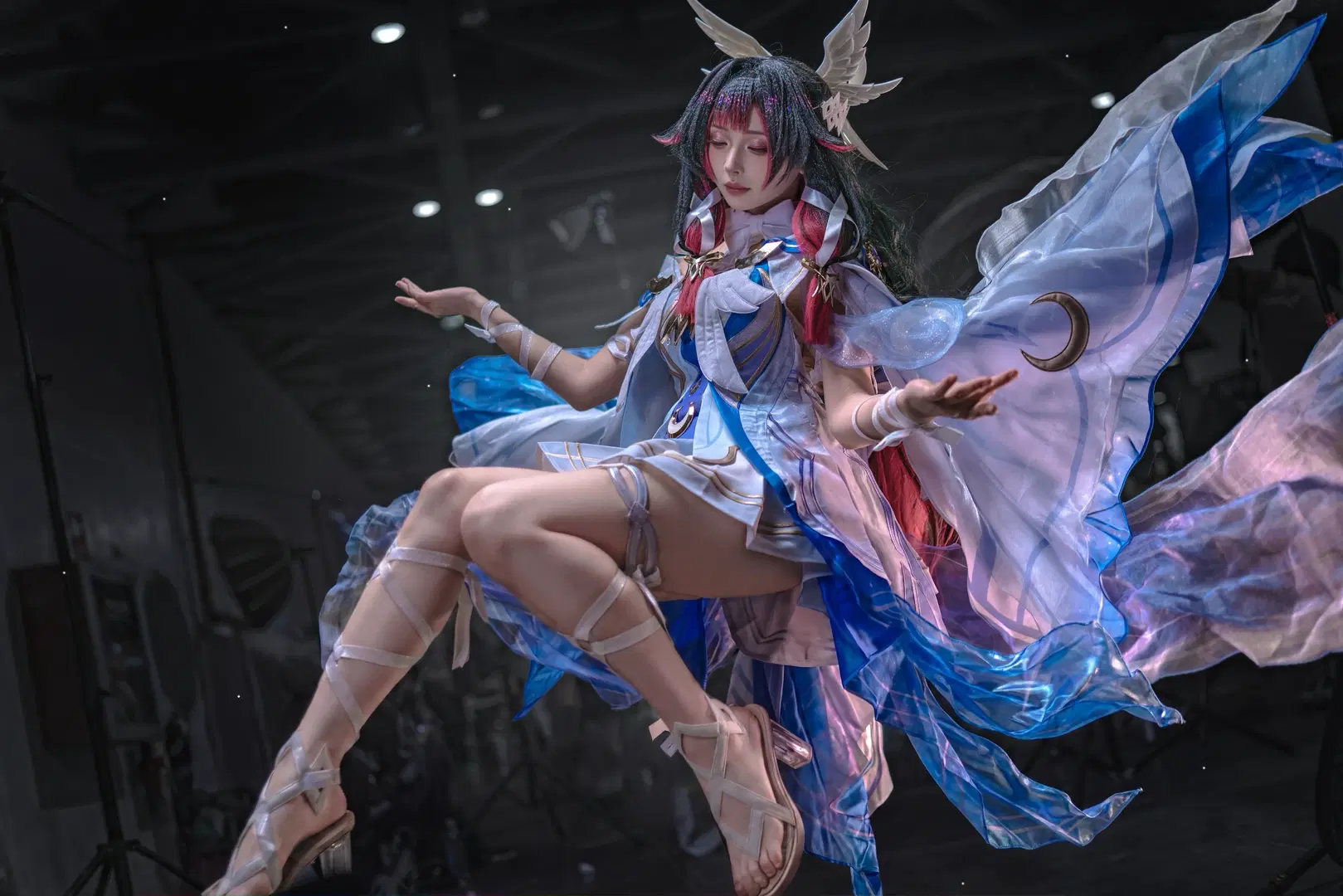 原神, 哥伦比娅cos, cosplay摄影, 少女cos, 月亮道具