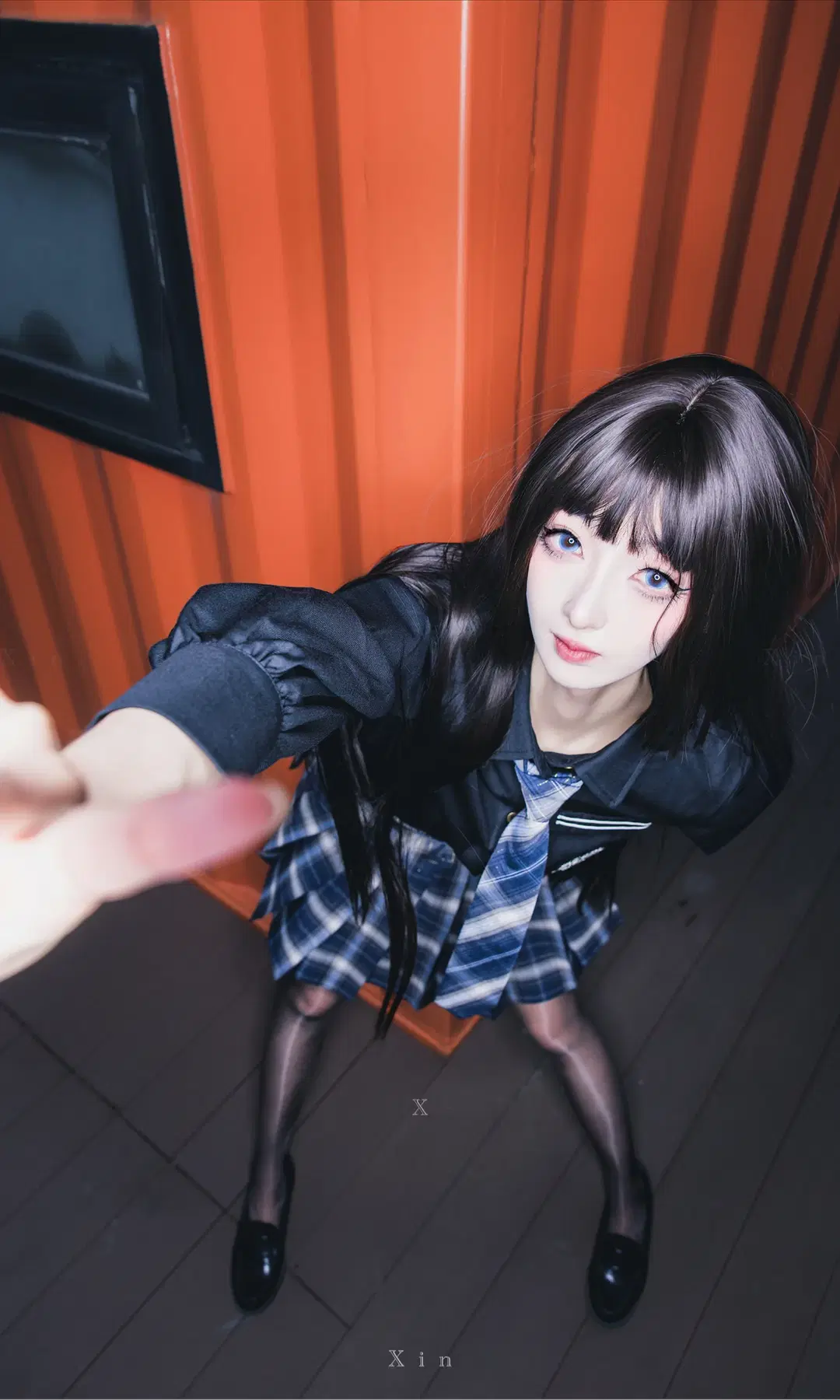 Audacious Yujie Dark JK Style: Breaking the Mold in a Contrast Portrait by 一只棠棠子 - Image 2