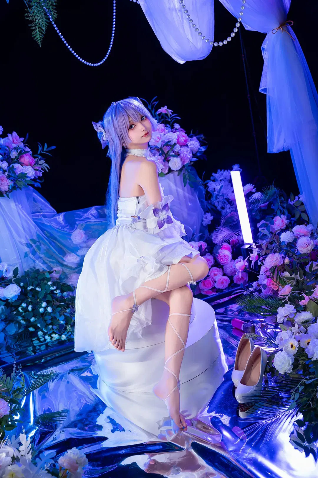 【ユニコーン コスプレ】『アズールレーン』ユニコーンのソロライブステージ、アイドル衣装のスタジオポートレート - 白糯米 - 6枚目