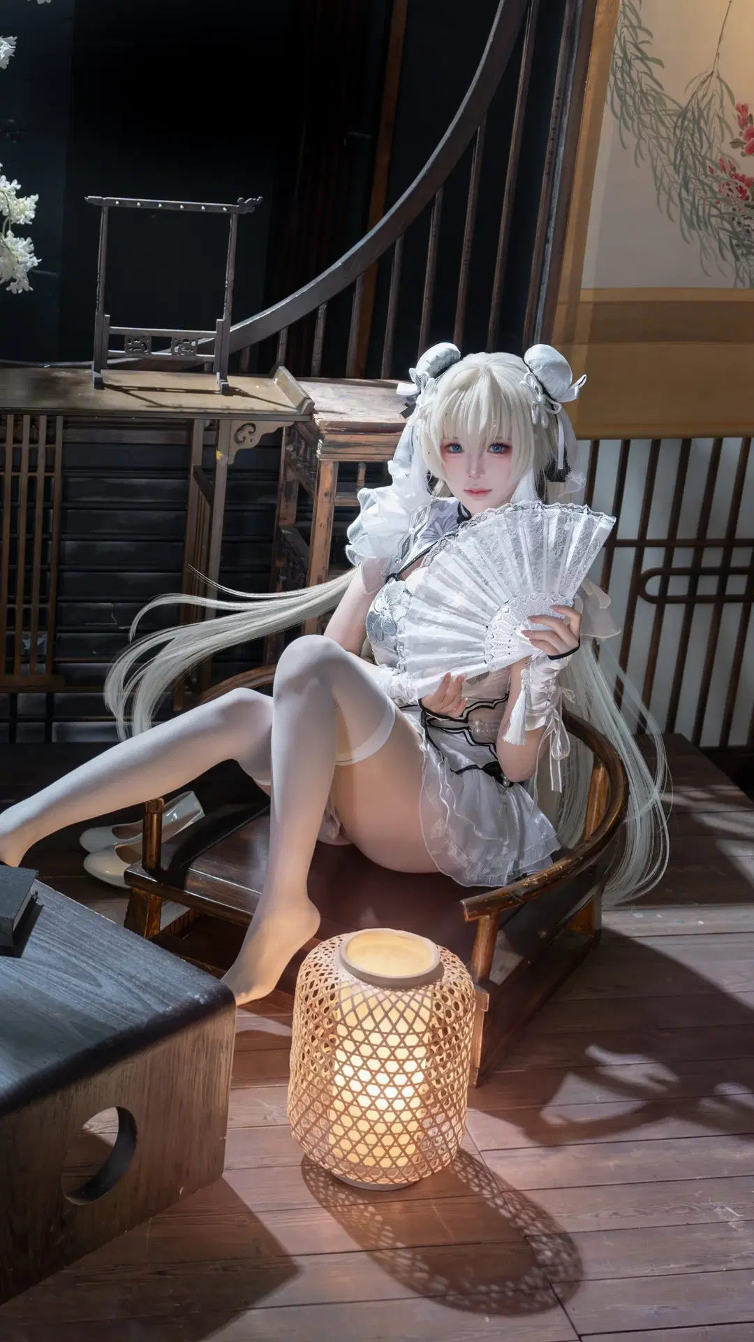 永劫无间, 殷紫萍cos, 玉髓冰心, 白丝, 国风写真