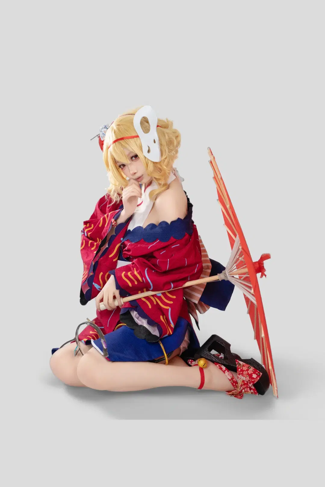 【芙蘭朵露cos】東方project和風動作參考，紅藍和服與油紙傘的視覺碰撞 - 井羊血weru - 第3張