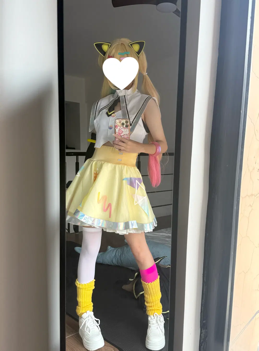 二次元cosplay, bangdream, 对镜自拍, 丝袜, 仲町阿拉蕾cos