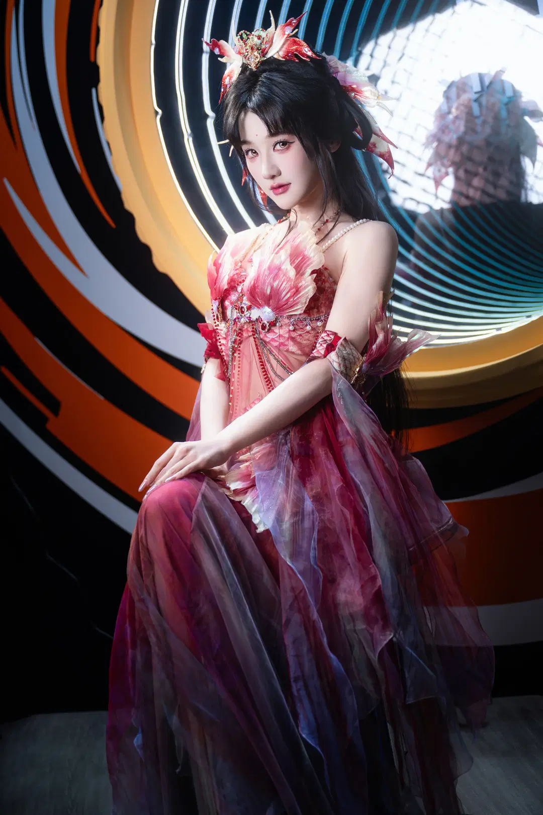 イベント撮影, チャイナジョイ, ファンタジー系コスプレ, ピンクパープルチュールスタイル, 卓爾ブース