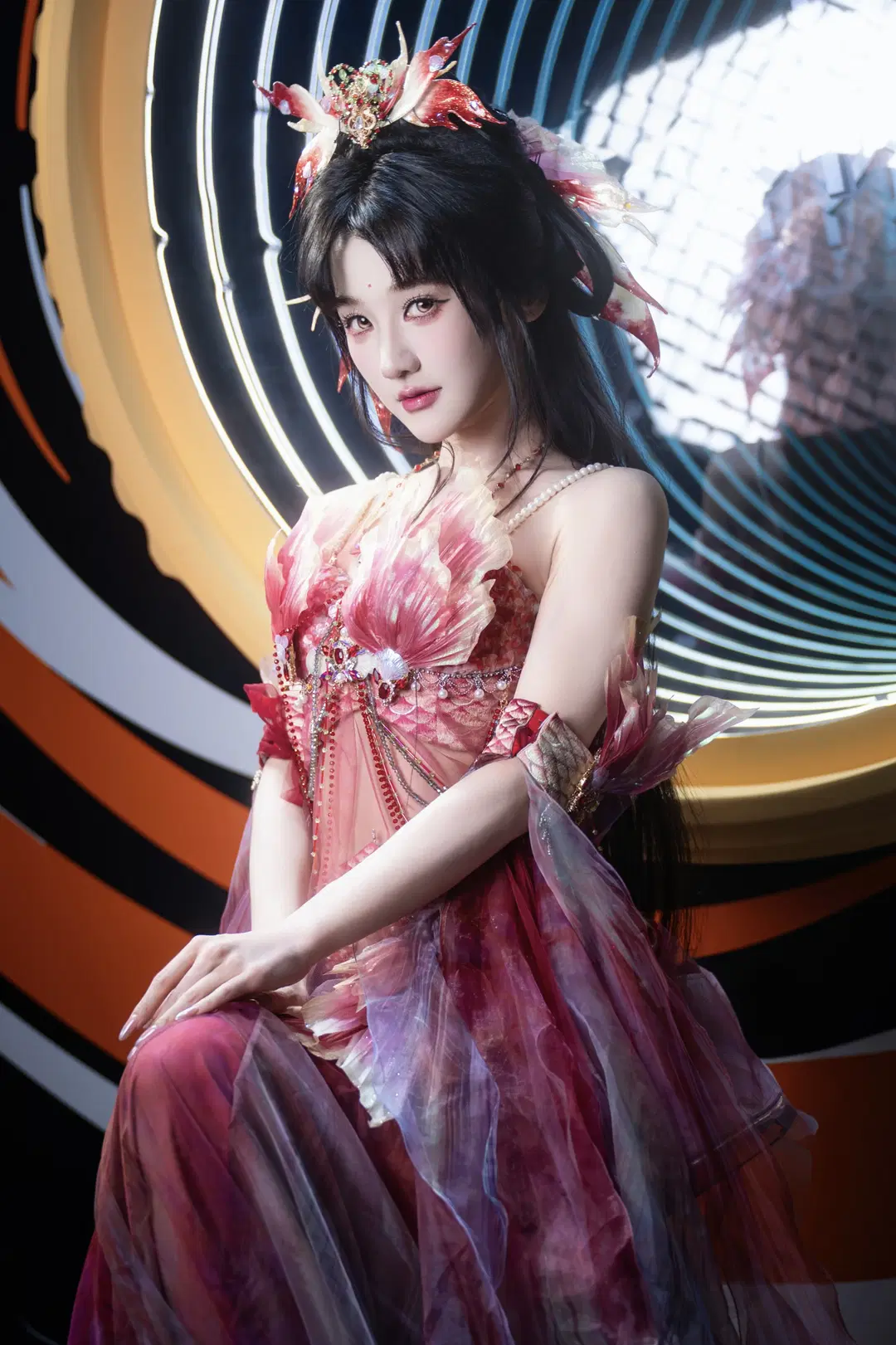 [Fantasy style cosplay] ChinaJoy Zhuoer Booth Shoot Log: Ethereal pink and purple tulle styling in Convention photography by BT-7274 - Image 2