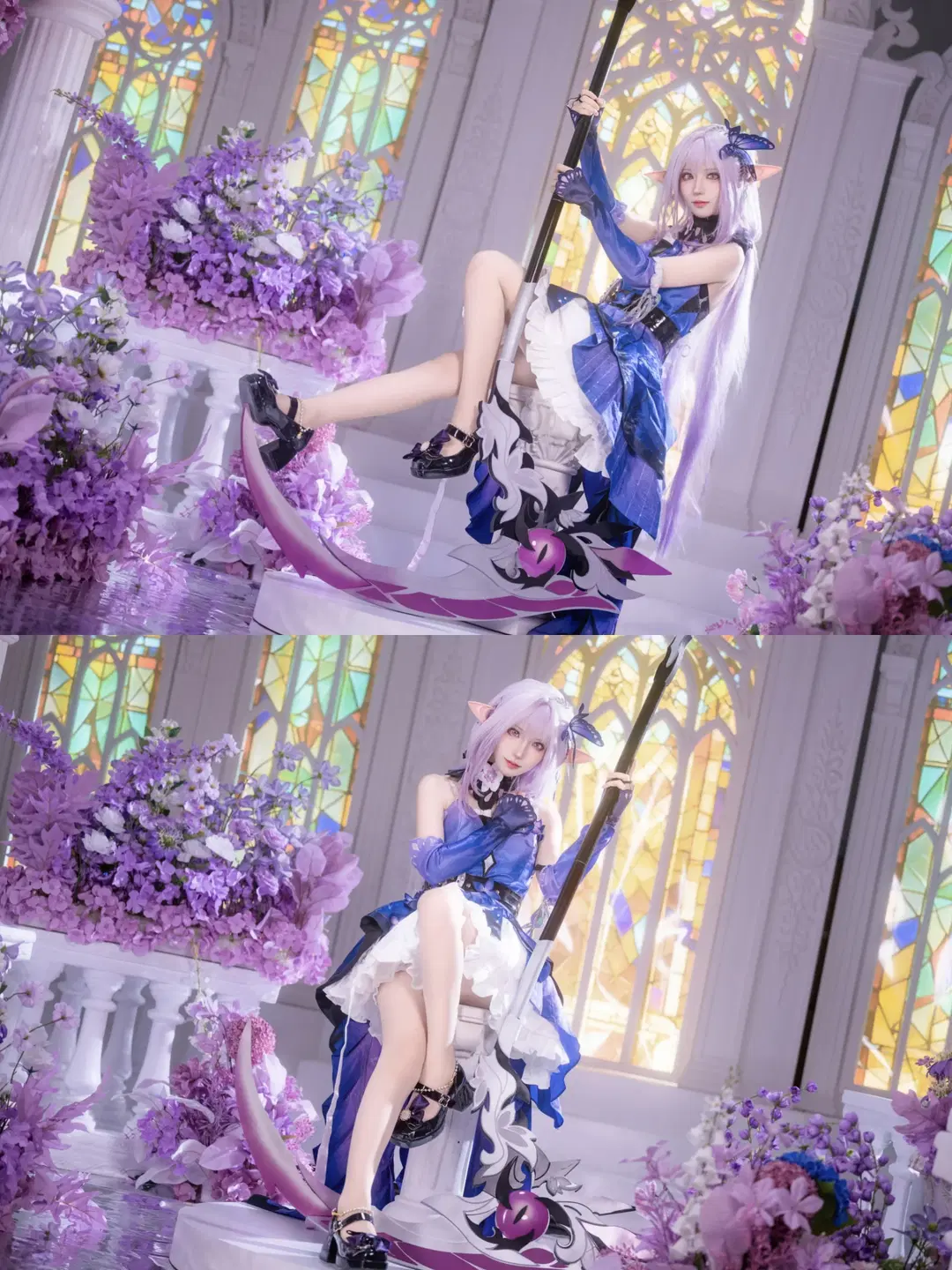 【遐蝶cos】崩坏星穹铁道 紫花教堂里的遐蝶拍摄记录 - BT-7274 - 第2张