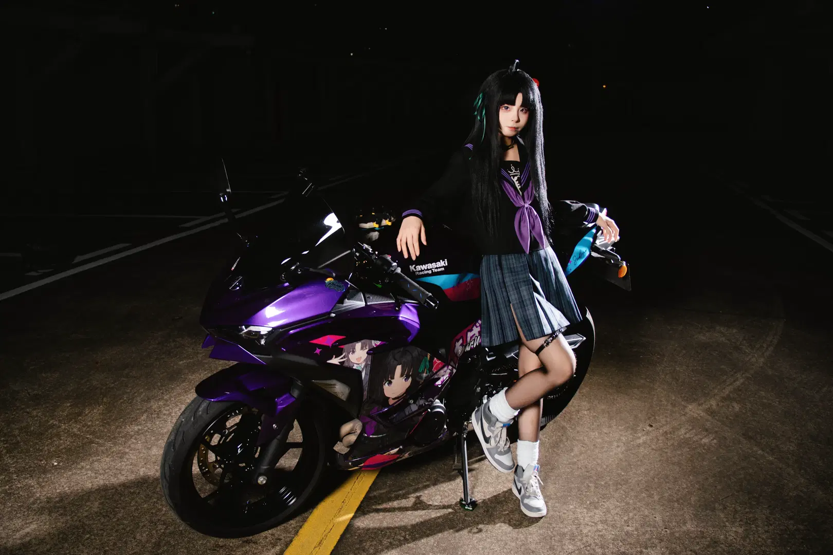 痛车, GIRLS BAND CRY, 安和昴cos, 丝袜, 机车cos