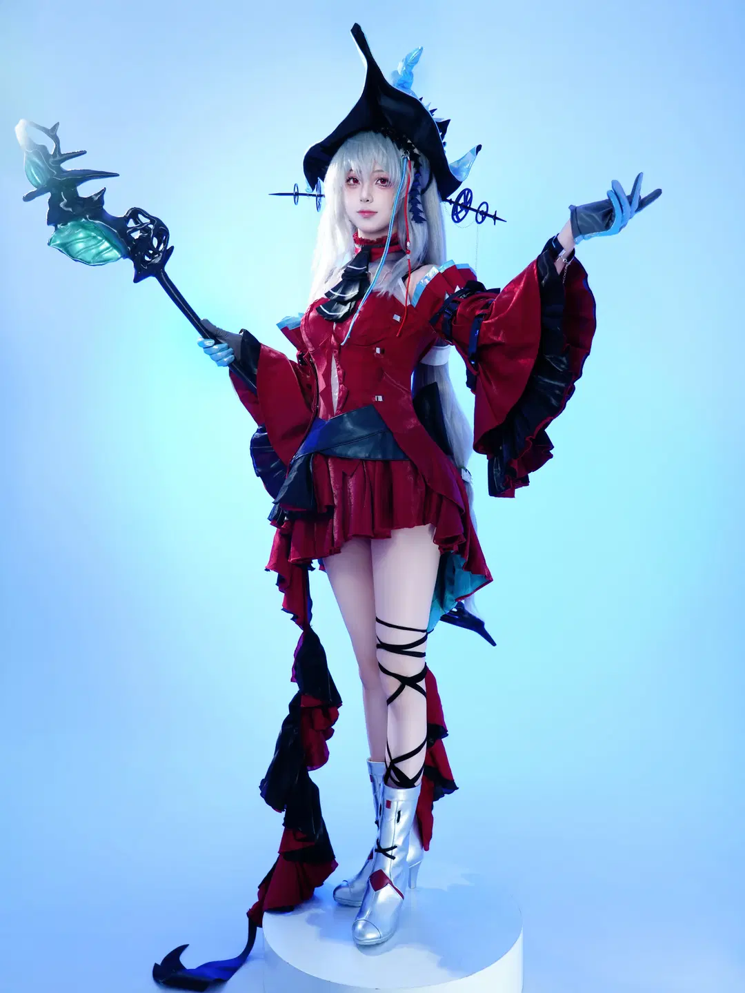 [Skadi the Corrupting Heart Cosplay] Arknights Crimson and Black Studio Shoot Chronicles by 夜雨ovo - Image 2