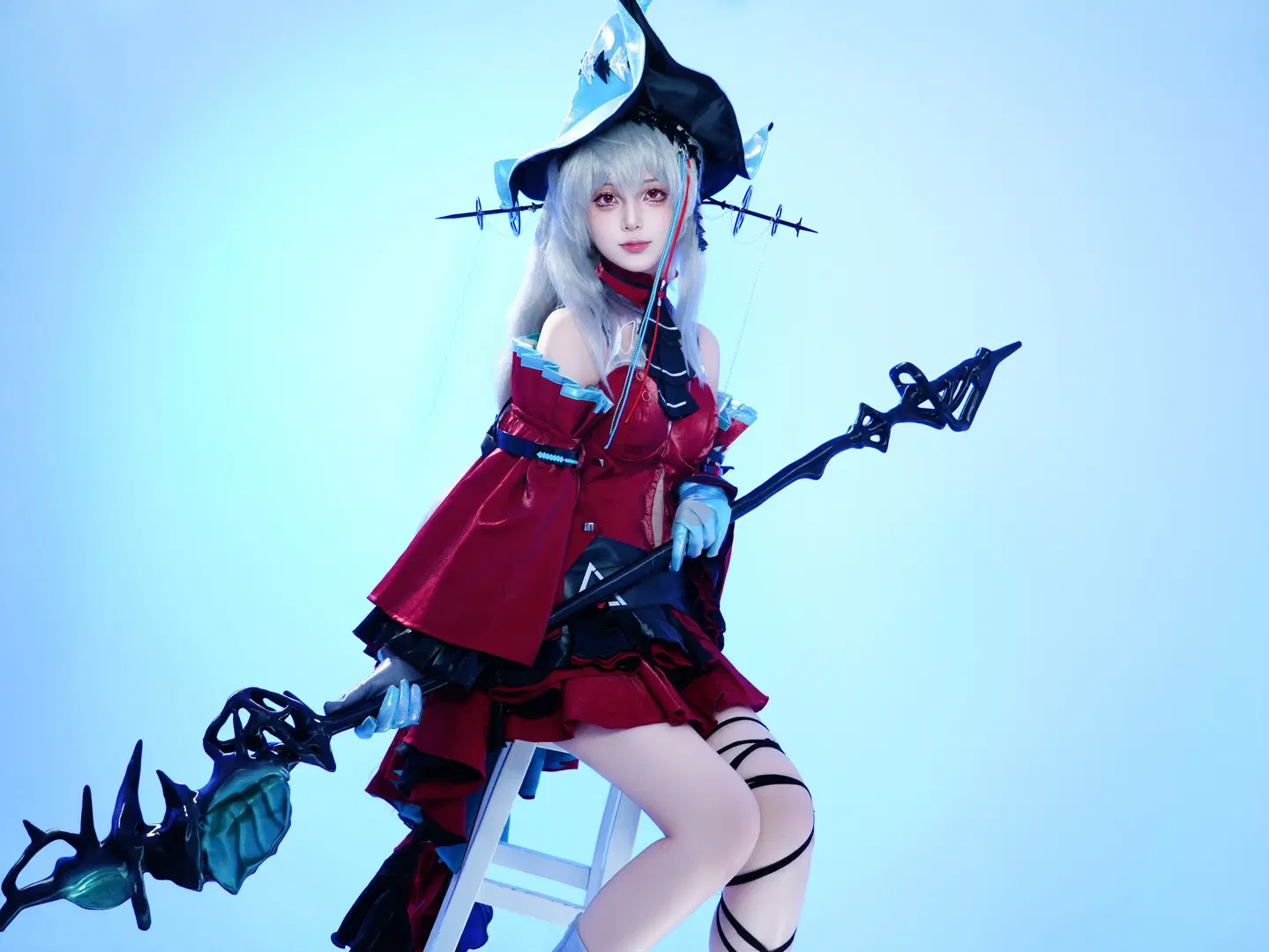 [Skadi the Corrupting Heart Cosplay] Arknights Crimson and Black Studio Shoot Chronicles by 夜雨ovo - Image 5