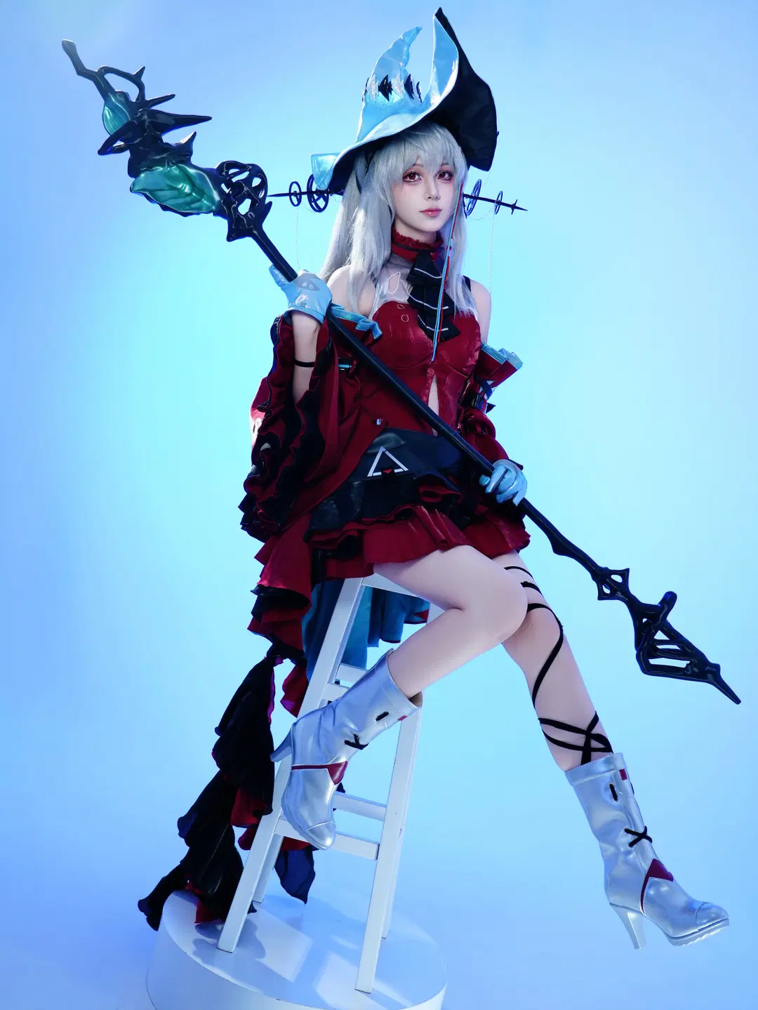 Arknights, Skadi cosplay, Until the earth turns into a lime, Skadi the Corrupting Heart, Blue screen studio shoot