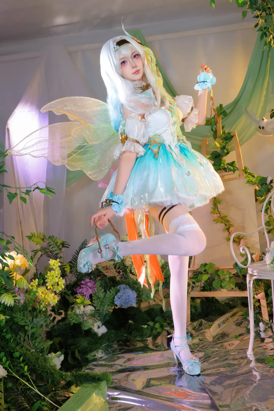 cosplay, 崩坏星穹铁道, 流萤cos, 精灵公主, 白丝