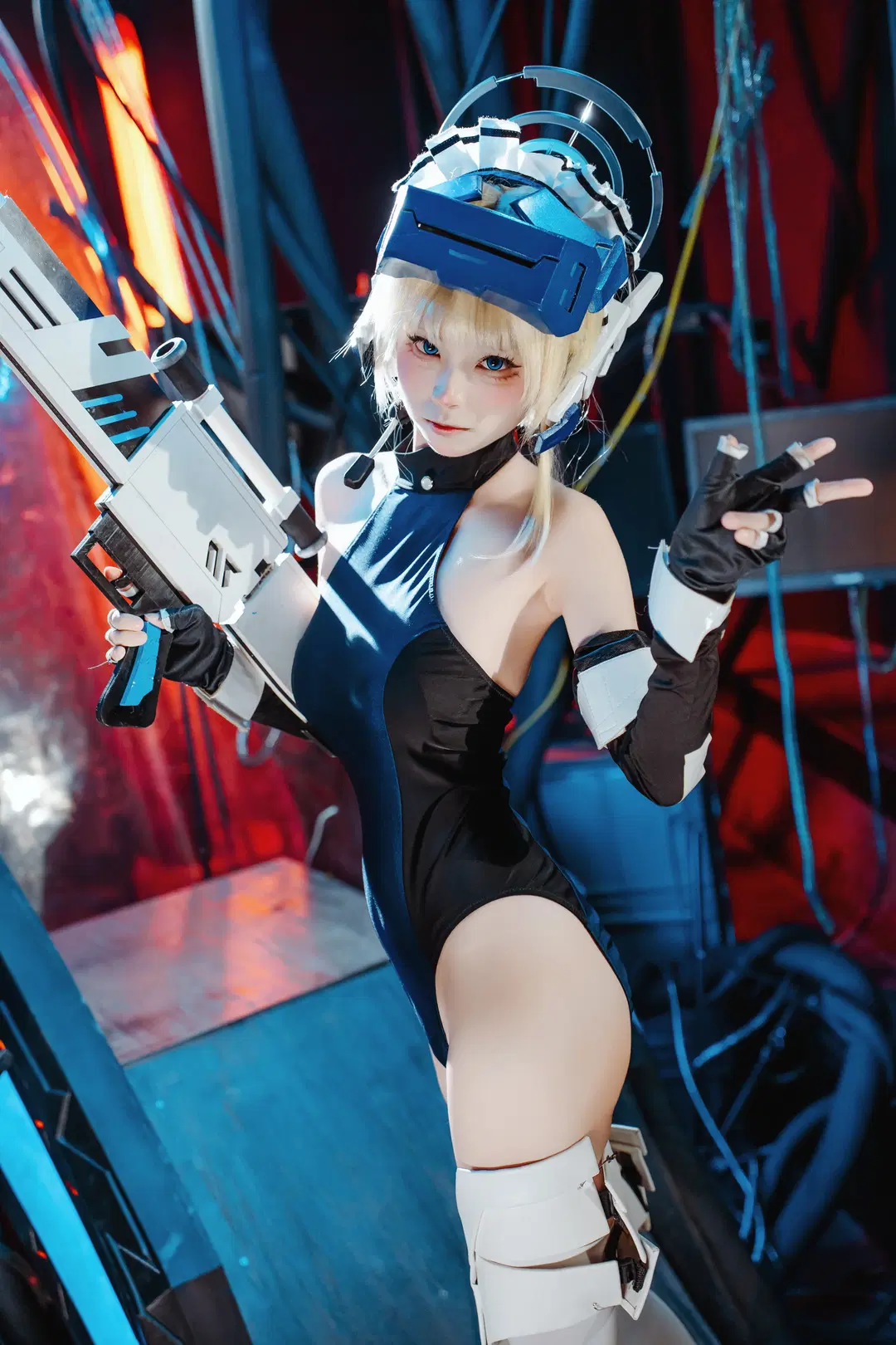 【飛鳥馬トキ コスプレ】青白の装甲を纏う機械仕掛けの少女、戦闘態勢を完全展開 - Shining_光 - 3枚目
