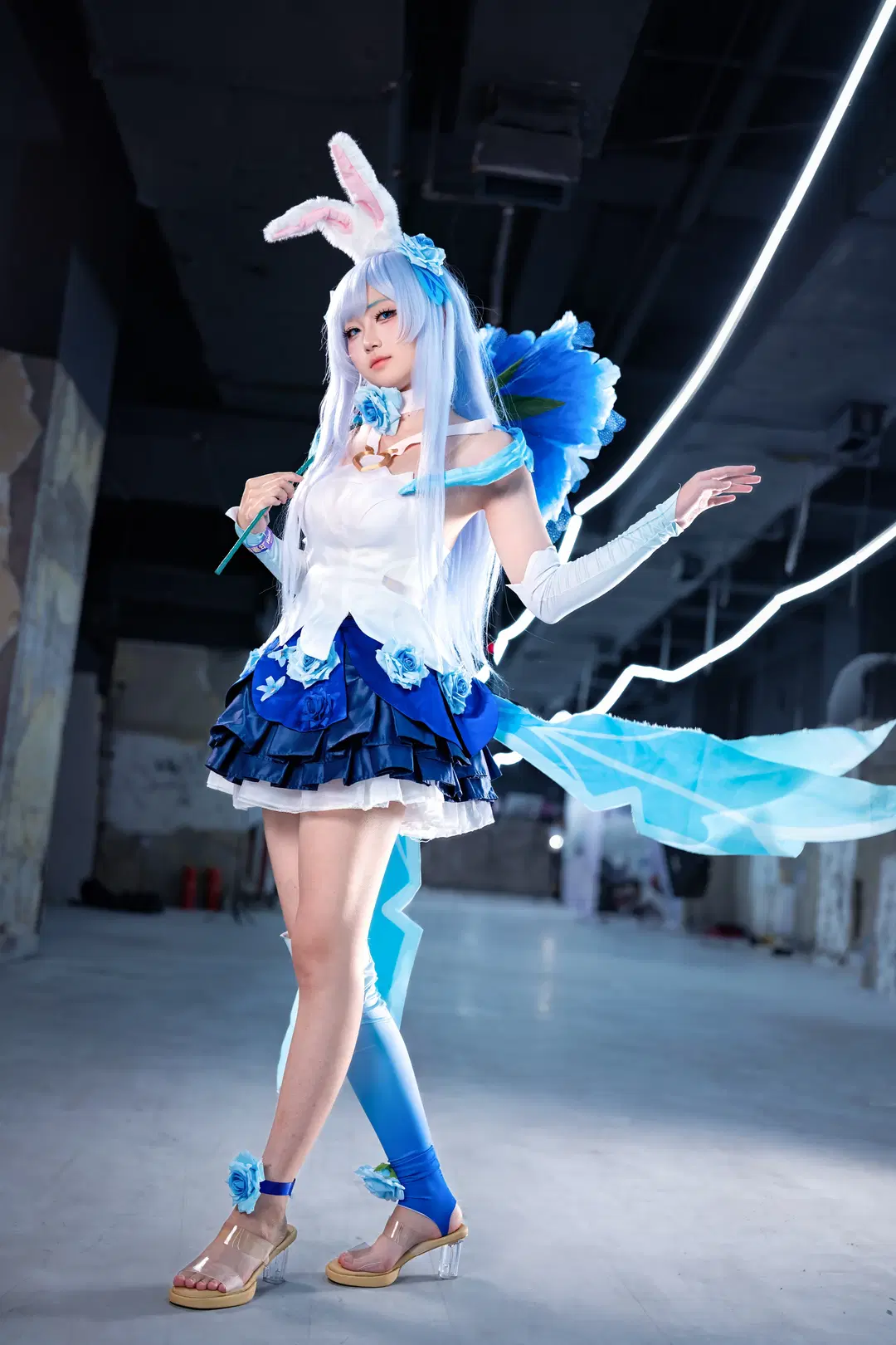 Convention photo, Honor of Kings, Gongsun Li Cosplay, Bunny ears, Stockings