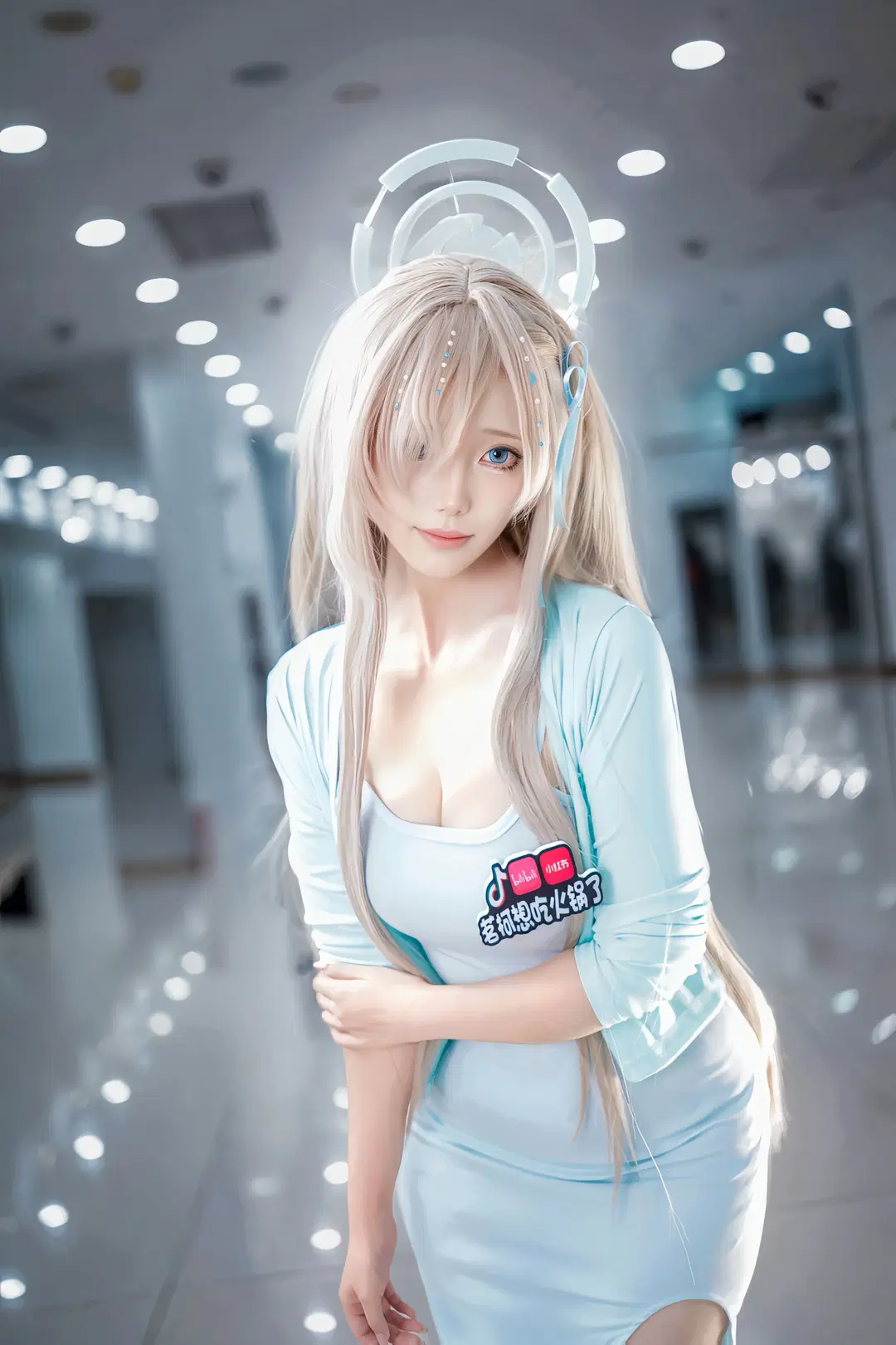 室内摄影, 蓝色系cosplay, 银发造型, 沈阳cosplay, 二次元性感
