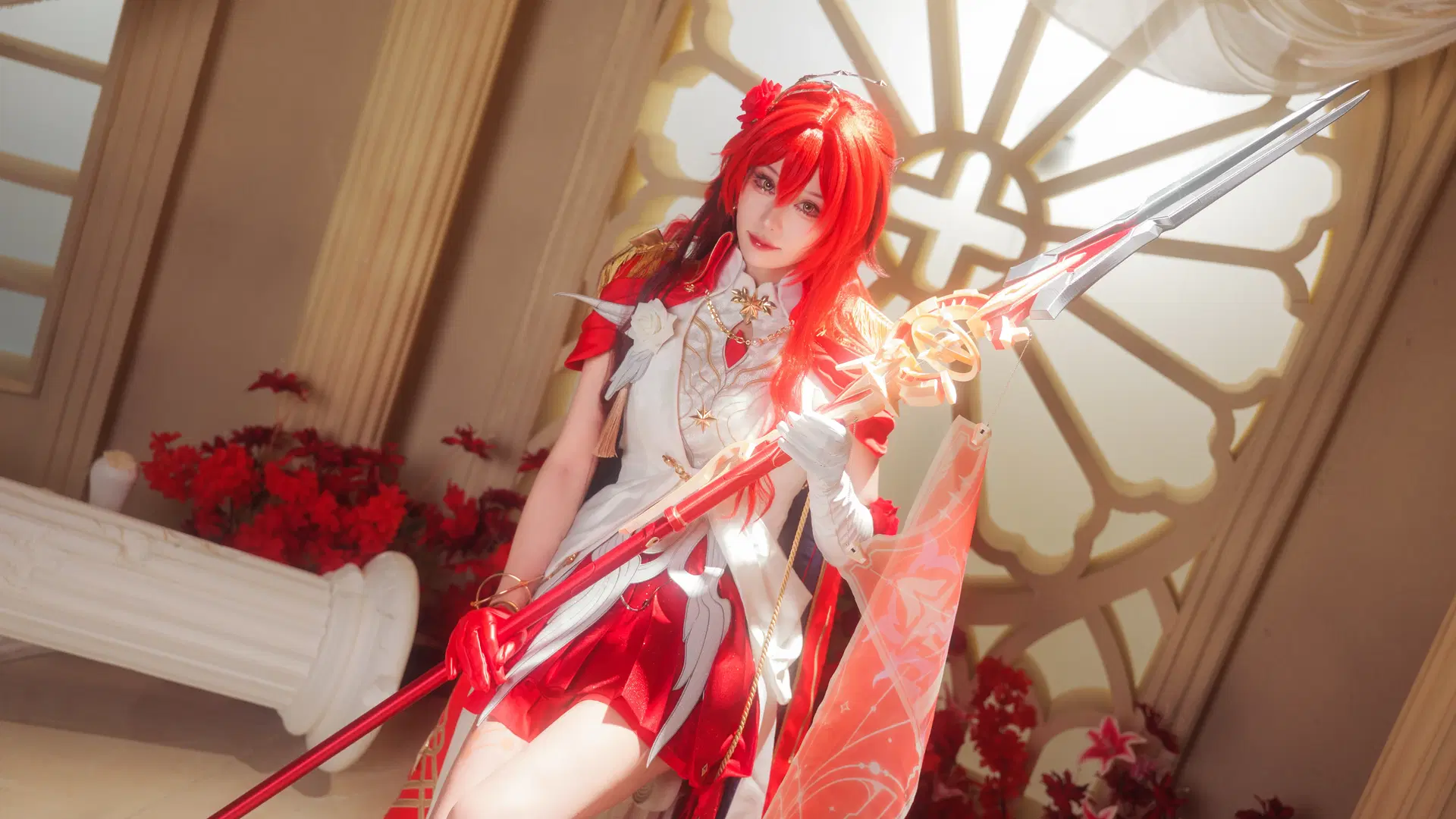 【姬子cos】崩坏星穹铁道中的红白金与长枪 - 千坂 - 第2张