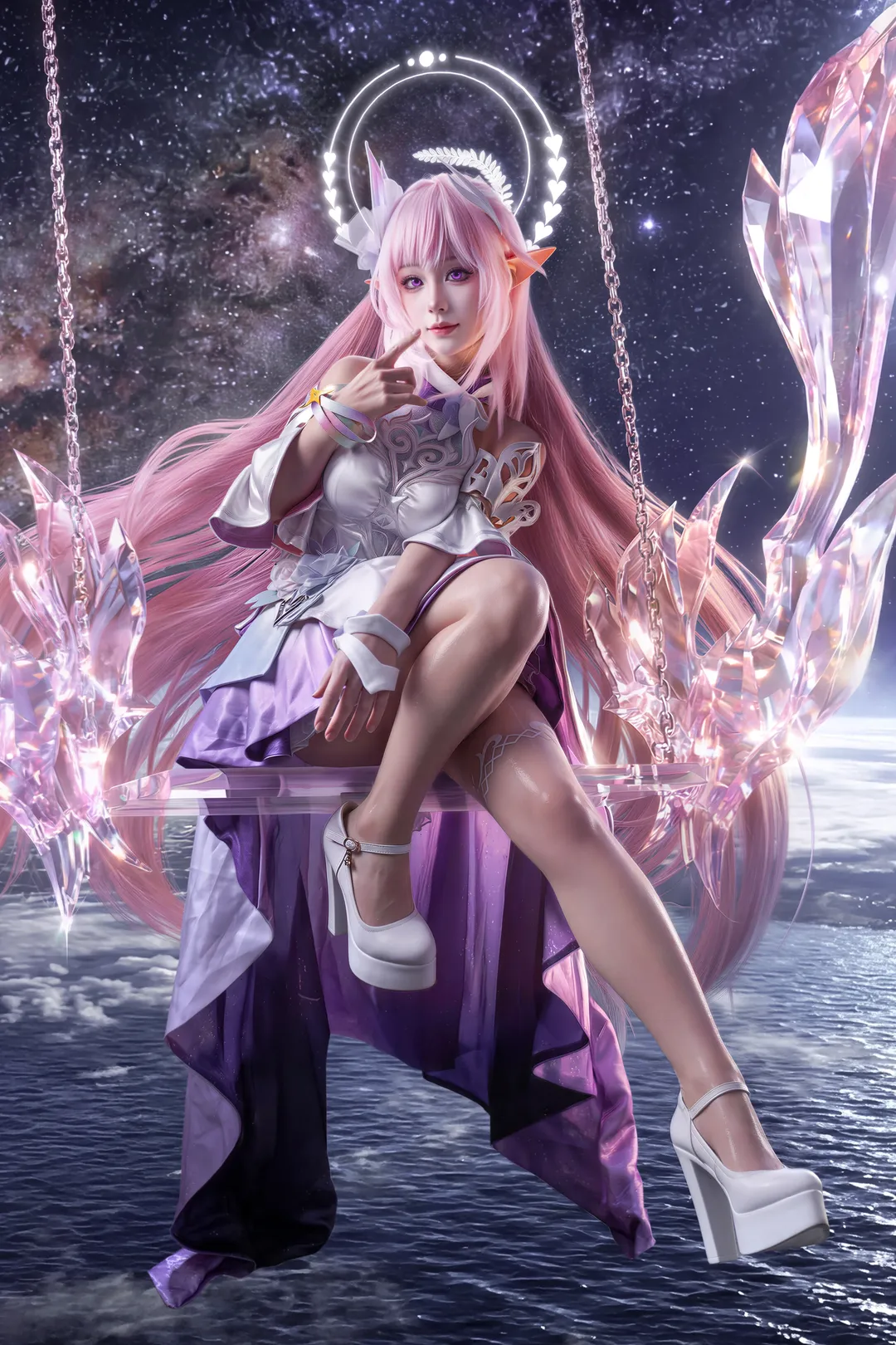 昔涟cos, 崩坏星穹铁道, 二次元cosplay, 精致妆造, 丝袜cos