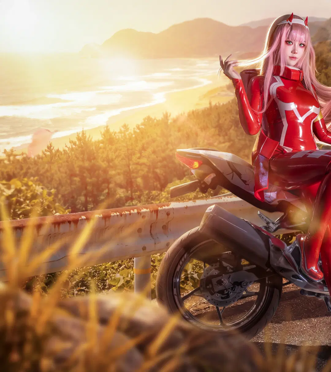 户外拍摄, 02cos, 国家队, 二次元造型, 机车cosplay