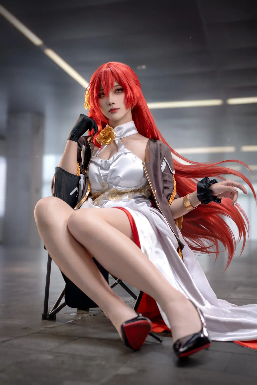 场照, 崩坏星穹铁道, 姬子cos, 红发, 礼服