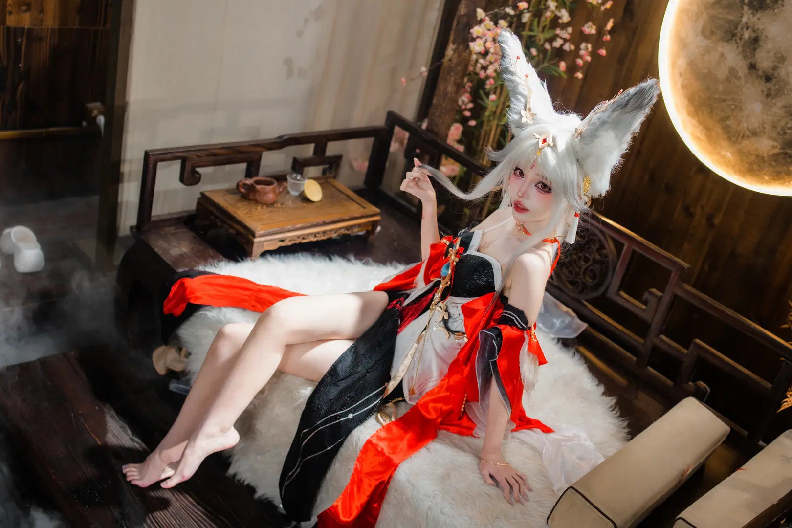 【心月狐cos】鸣潮里的狐妖，红黑配色的拍摄心得 - 猫科狐狸米缸（痴呆版） - 第6张