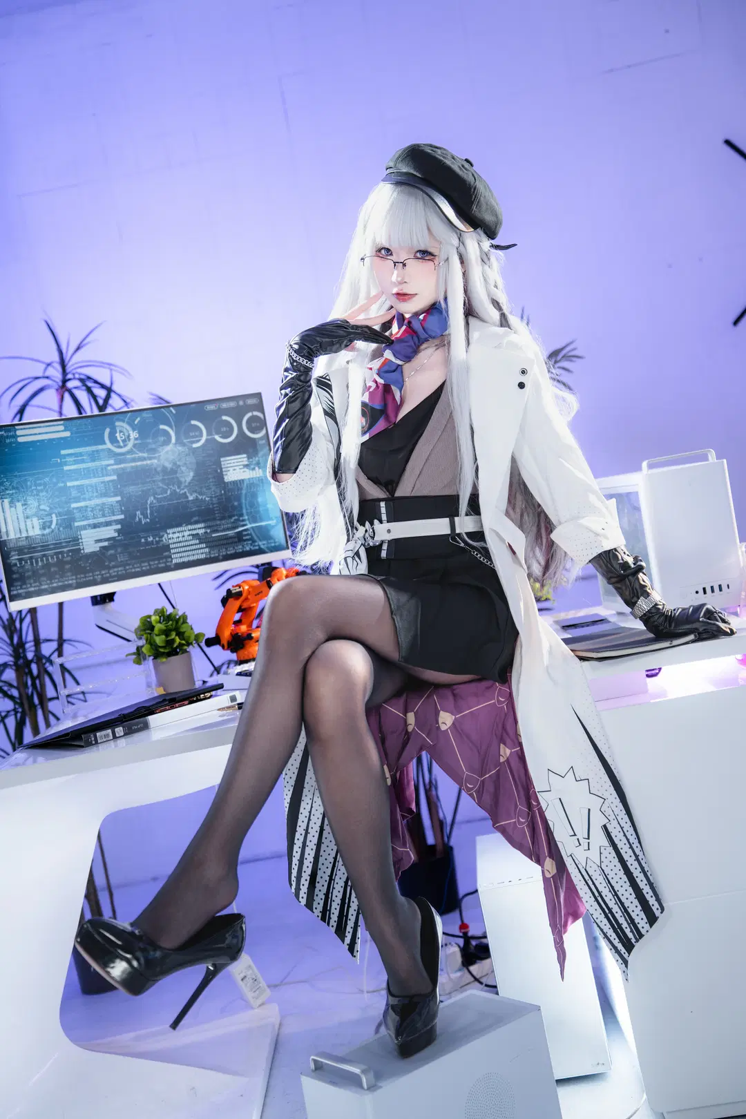 崩壊：スターレイル, SF風, 黒ストッキング, 虚照のコスプレ, 漫画家