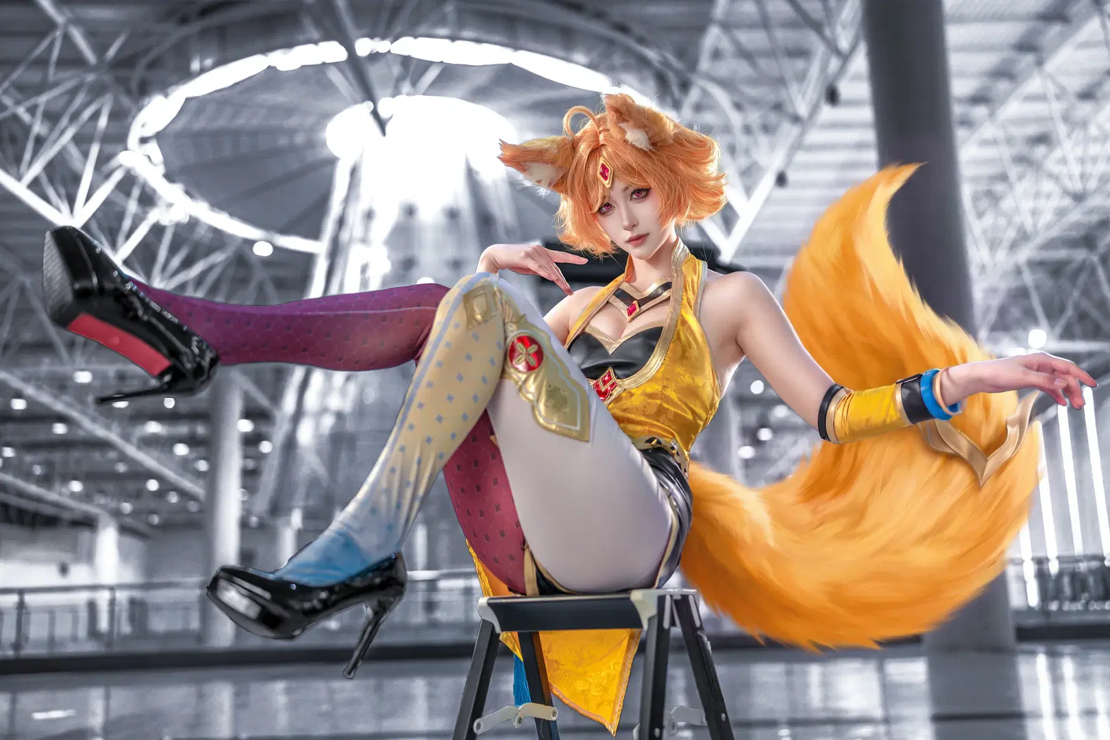 オナー・オブ・キングス, イベント撮影, コスプレ撮影, 妲己コスプレ, ストッキング