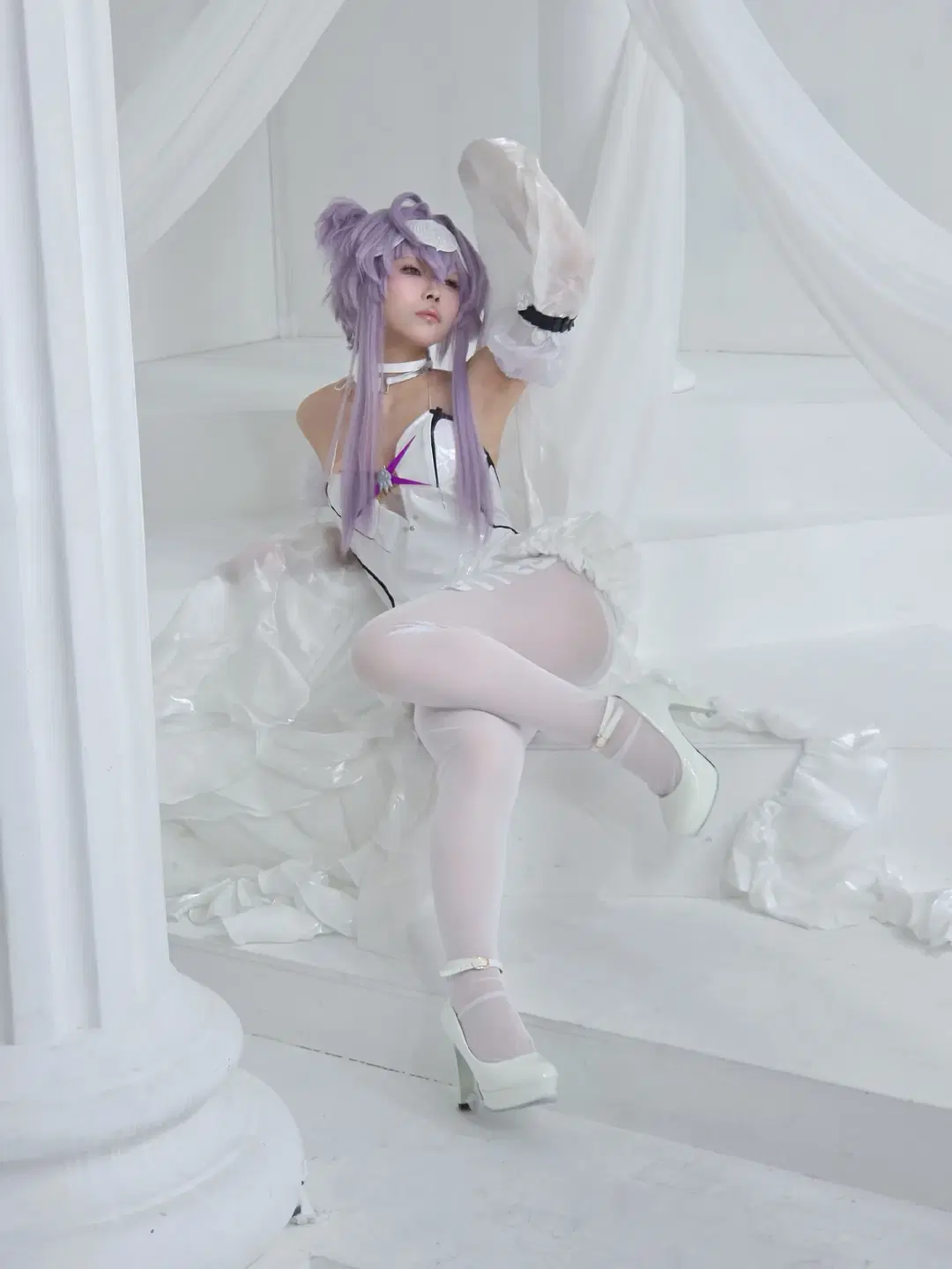 胜利女神cos, 莉贝雷利奥cos, 白丝cos, 科幻风cos, NIKKE 胜利女神妮姬