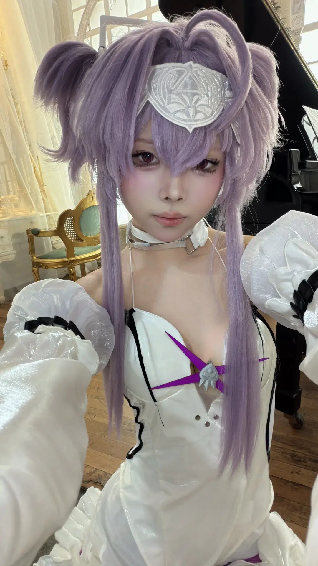 【リバーレリオ コスプレ】『勝利の女神：NIKKE』白のSF風コスプレ撮影記録（白タイツコスプレ・勝利の女神 コスプレ） - 雨具 - 3枚目