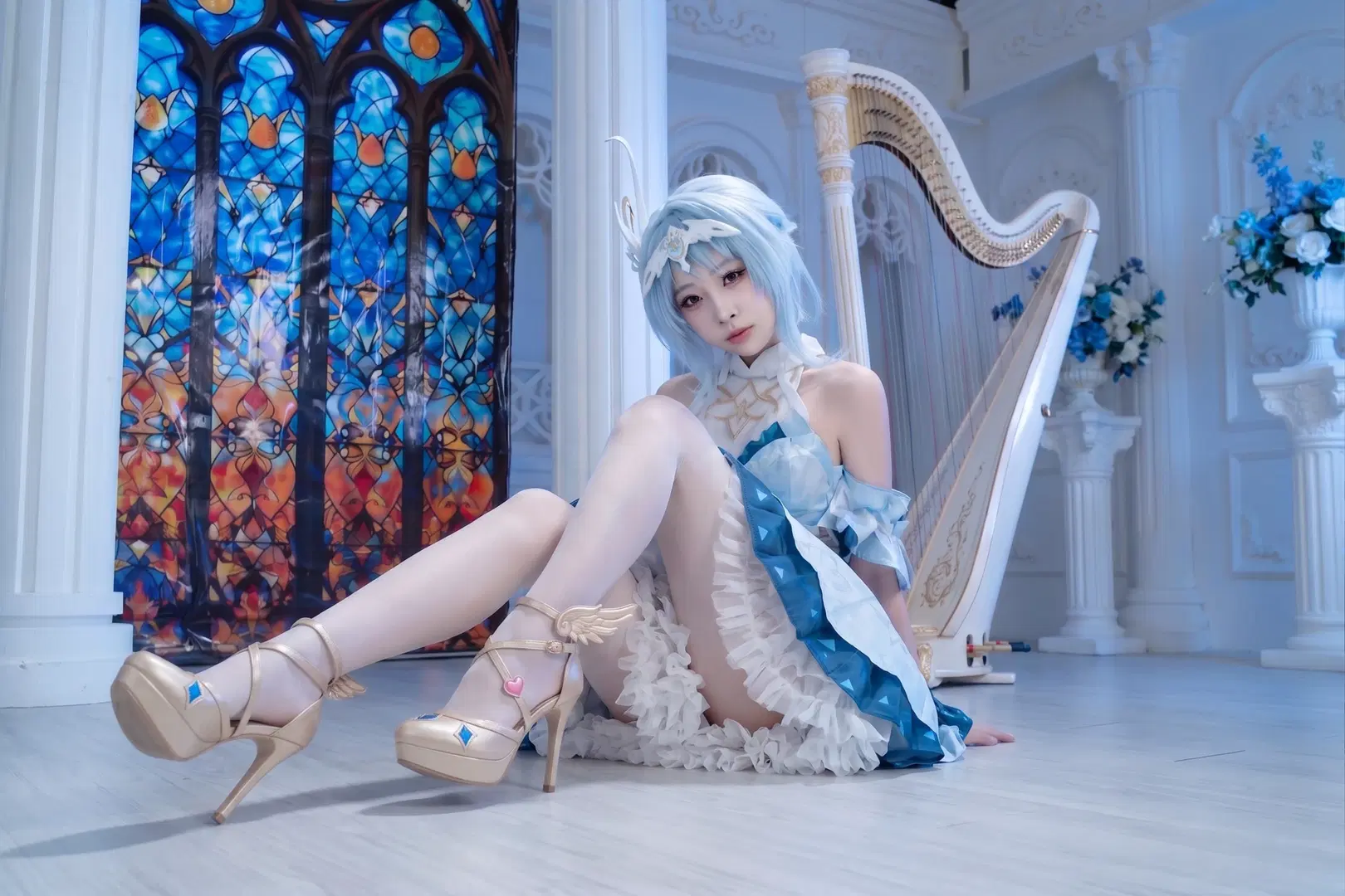 Genshin Impact, cosplay, Ballet, Stockings, Odette cosplay