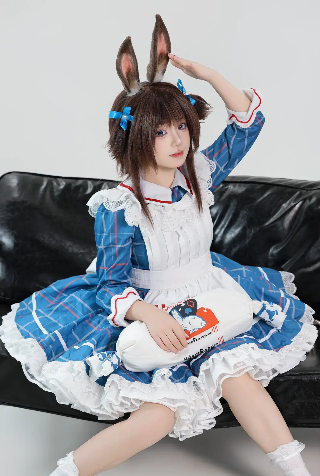 アークナイツ, アーミヤ コスプレ, うさ耳, 二次元ファッション, 白ストッキング