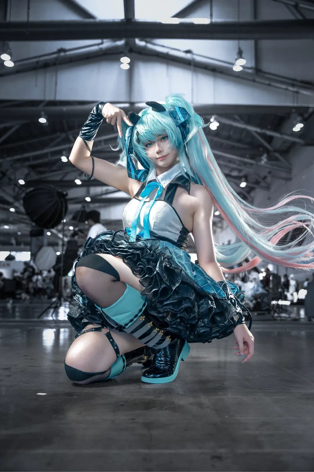 イベント写真, 初音ミク コスプレ, ボーカロイド, ストッキング, 中山ASスタジオ