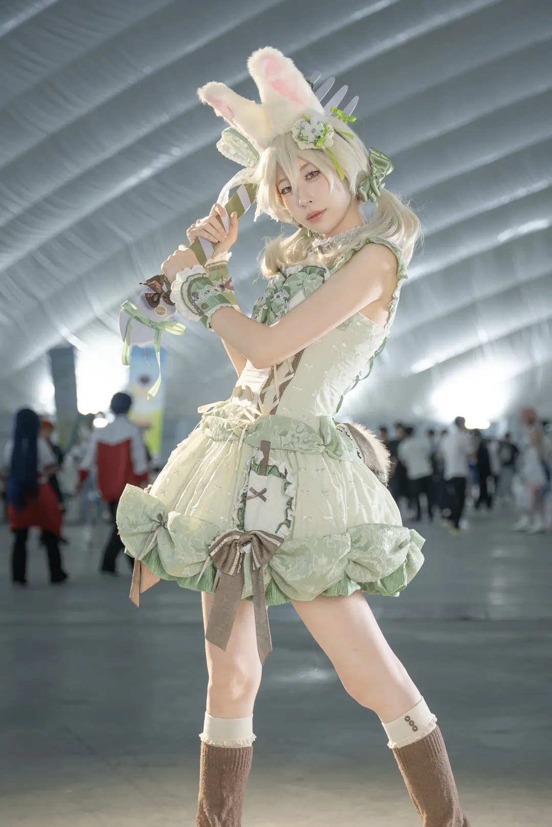 [Xiao Yu cosplay] Non-Human convention photos in a green outfit coordination by 牢底（鬼王版） - Image 2