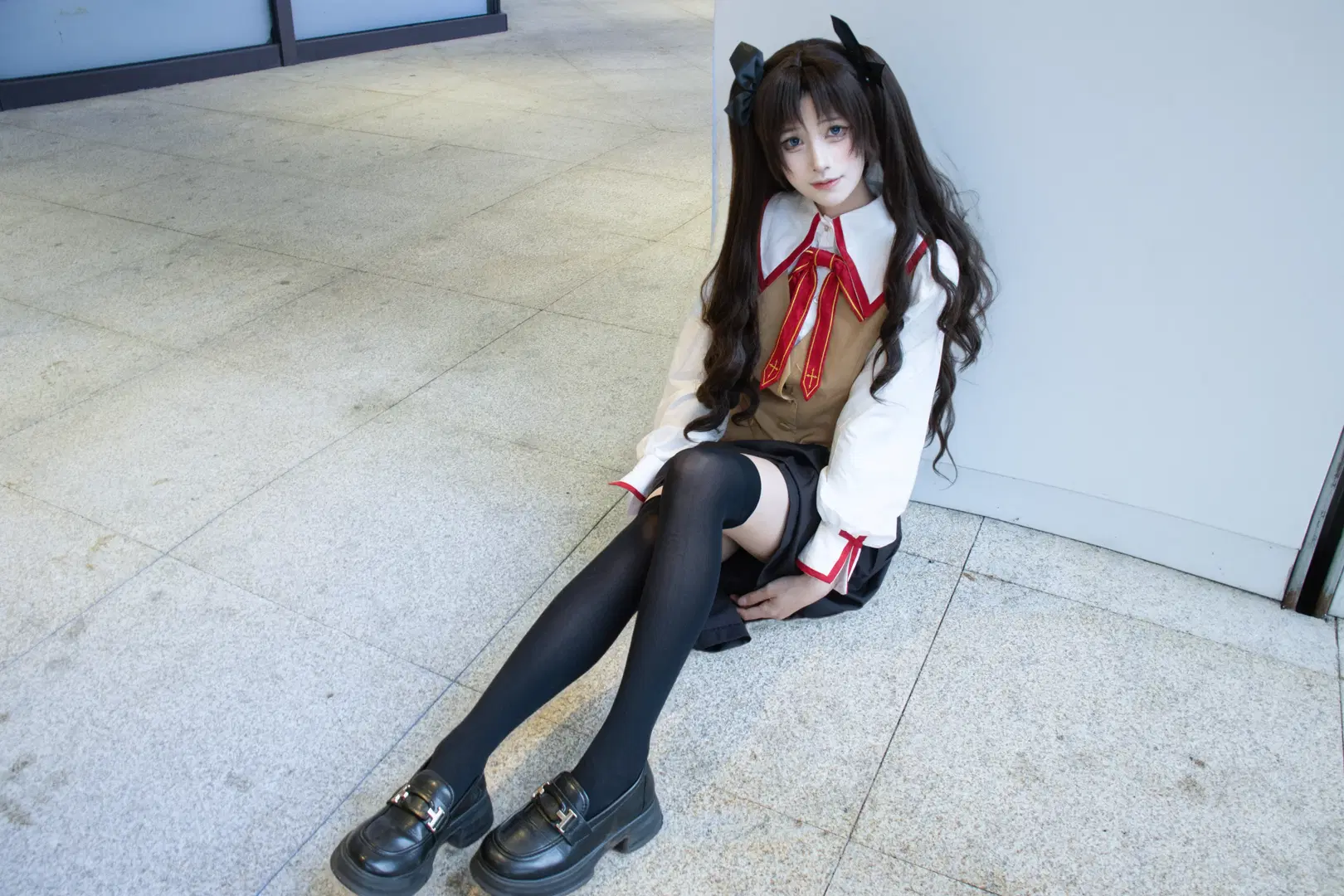 【遠坂凜cos】雙馬尾與黑絲的經典學院風還原 - 配角一奈 - 第2張