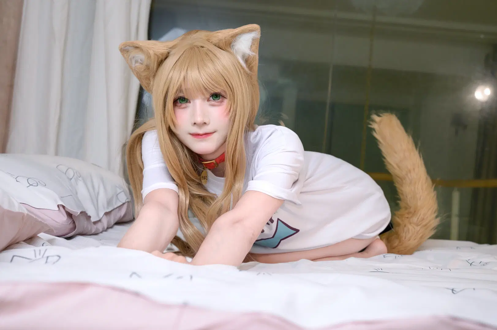黄豆粉cos, 兽耳娘, 猫娘cos, 纸箱写真, 40原