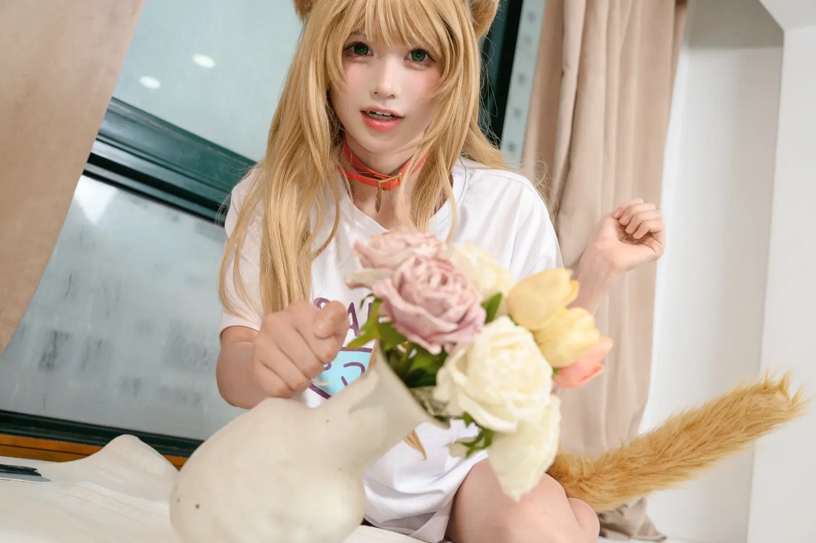 【Kinako cosplay】Catgirl Cosplay Wagging Her Tail in a Cardboard Box: A Cozy Kemonomimi Girl by 配角一奈 - Image 7