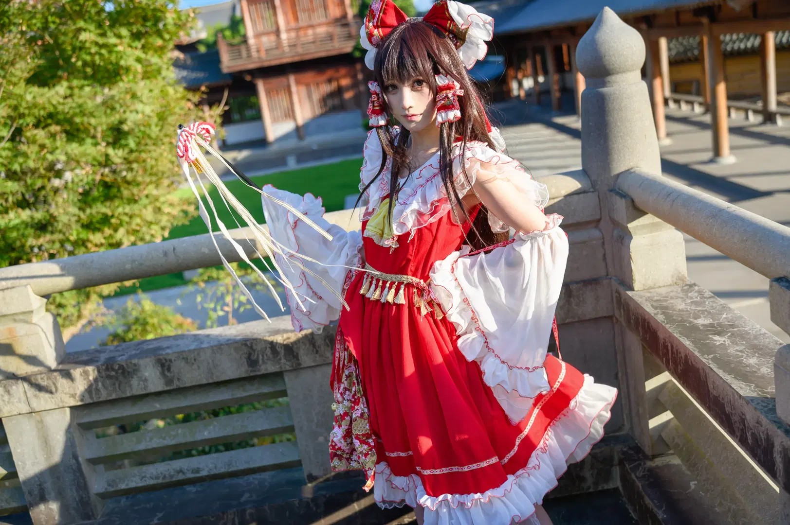【博麗靈夢cos】東方project 赤色巫女的戶外拍攝記錄 - 配角一奈 - 第3張