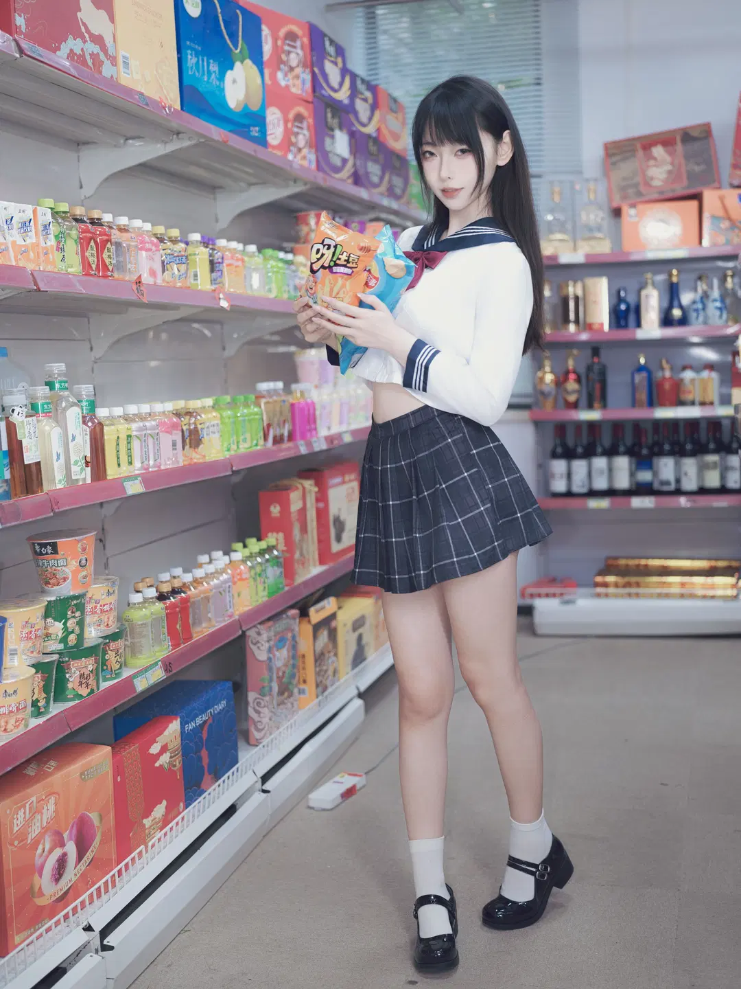放學後小賣鋪的JK制服水手服寫真 - 星空 - 第4張