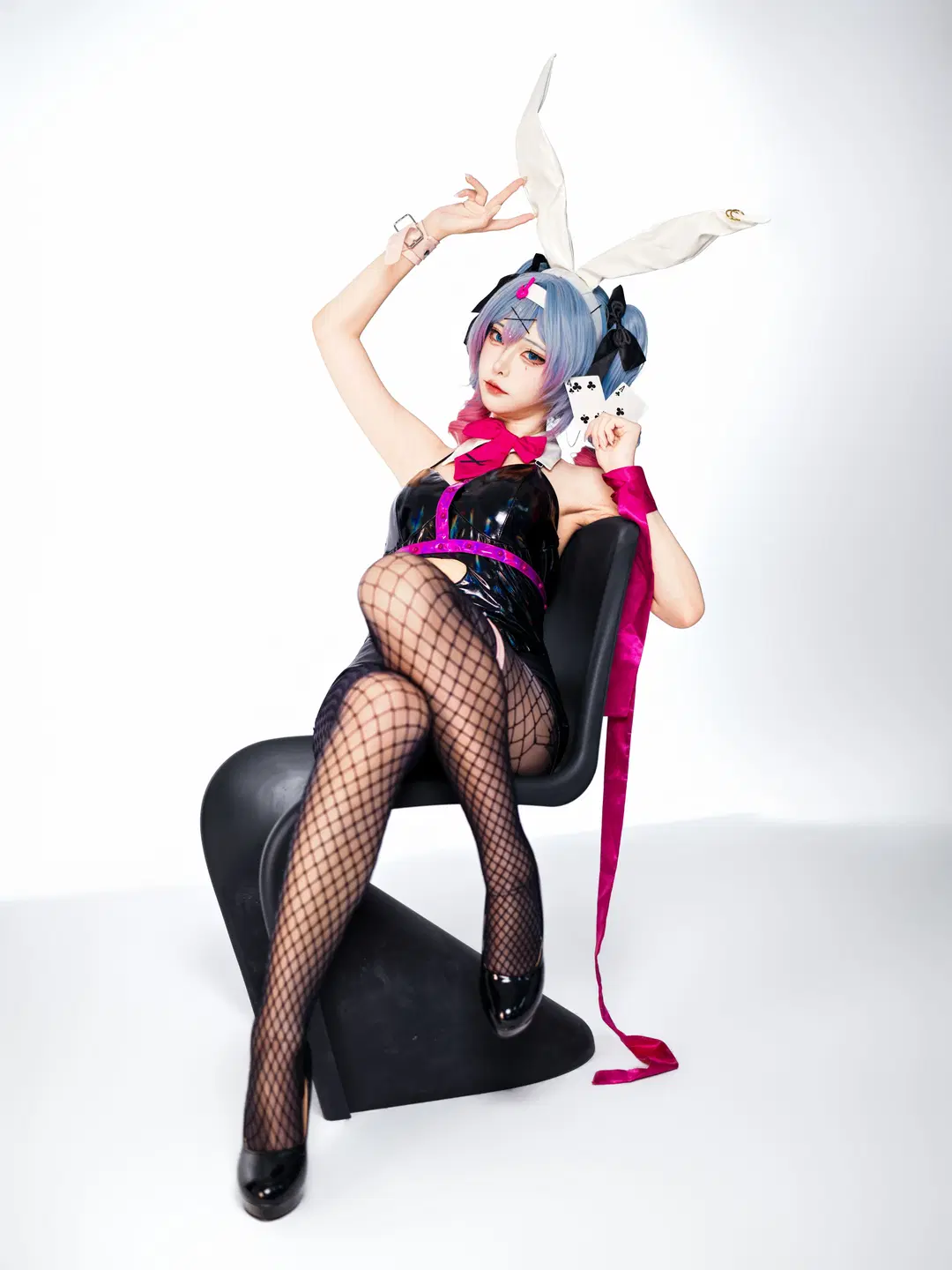 棚拍, 初音未来cos, 兔子洞, 二次元cos, 网袜cos