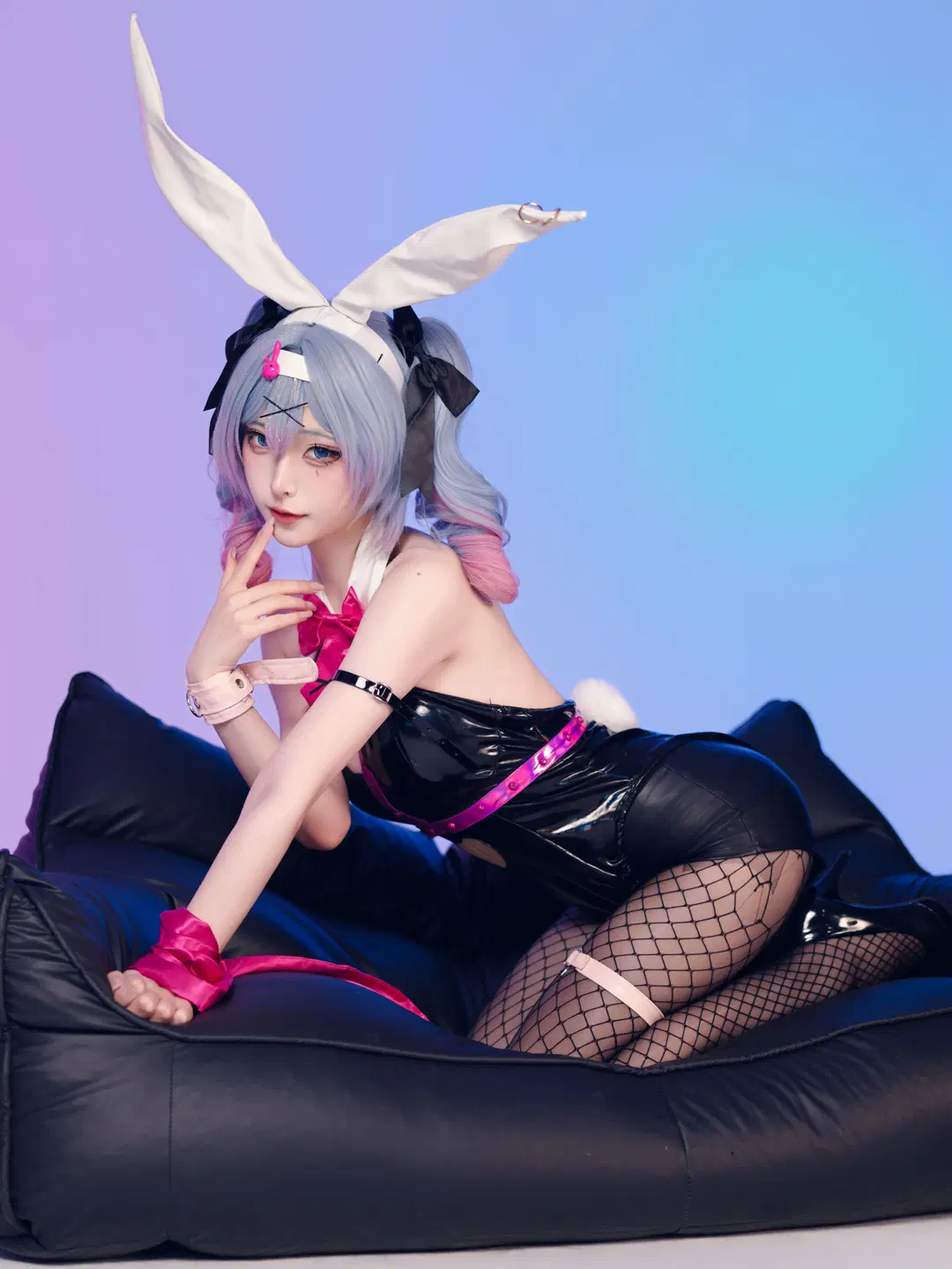 初音ミク コスプレ, ラビットホール, スタジオ撮影, バニーガールコスプレ, ストッキング コスプレ