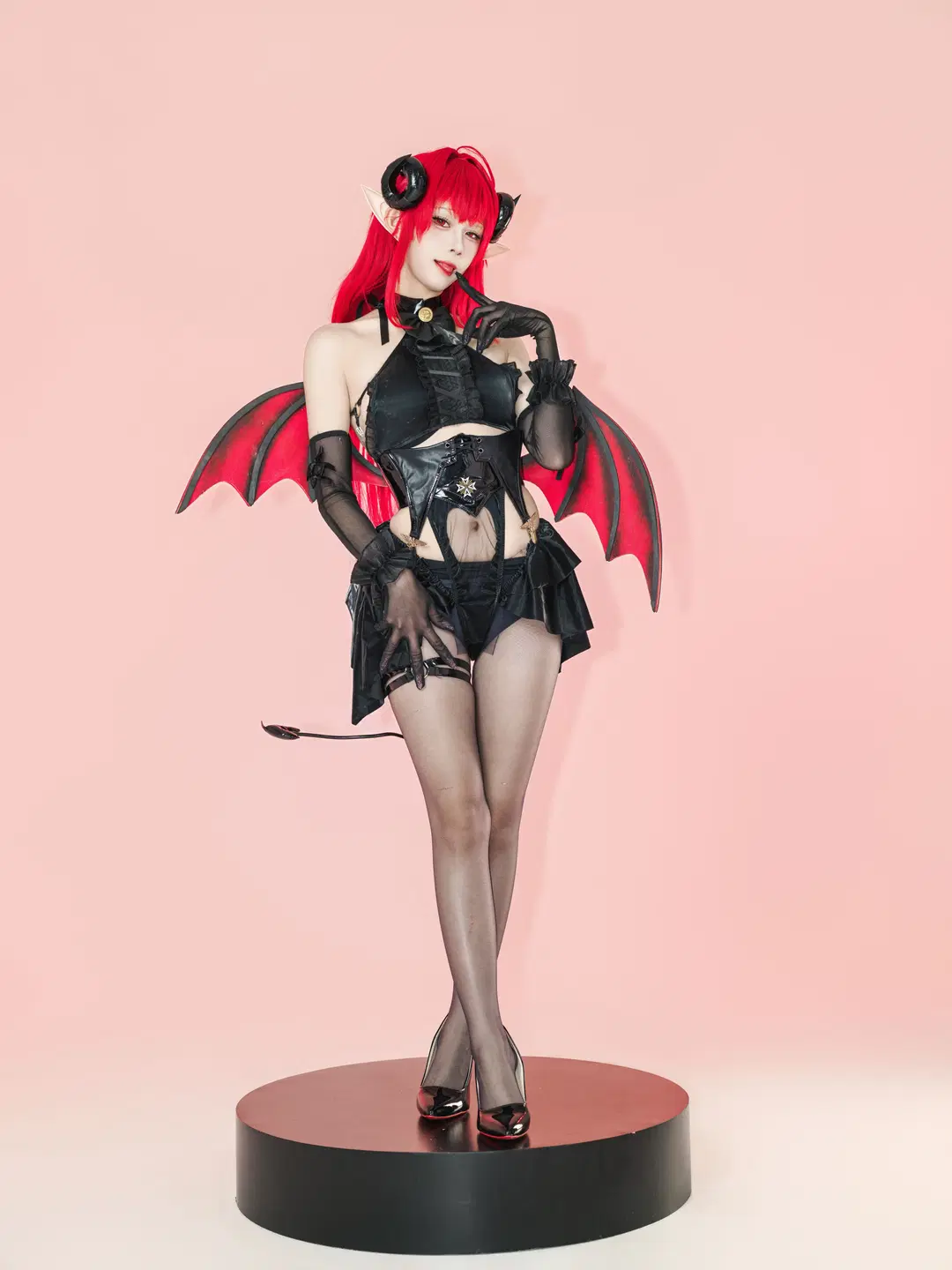 小惡魔, 黑絲, 希爾德加德cos, 棚拍寫真, 魅魔