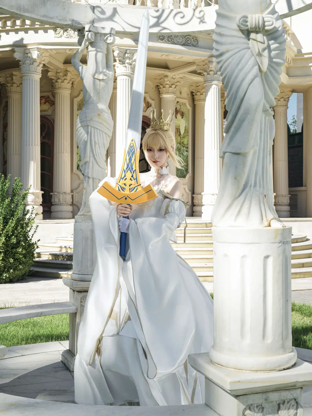 阿尔托莉雅cos, FGO, Fate系列, 正片, 白礼服