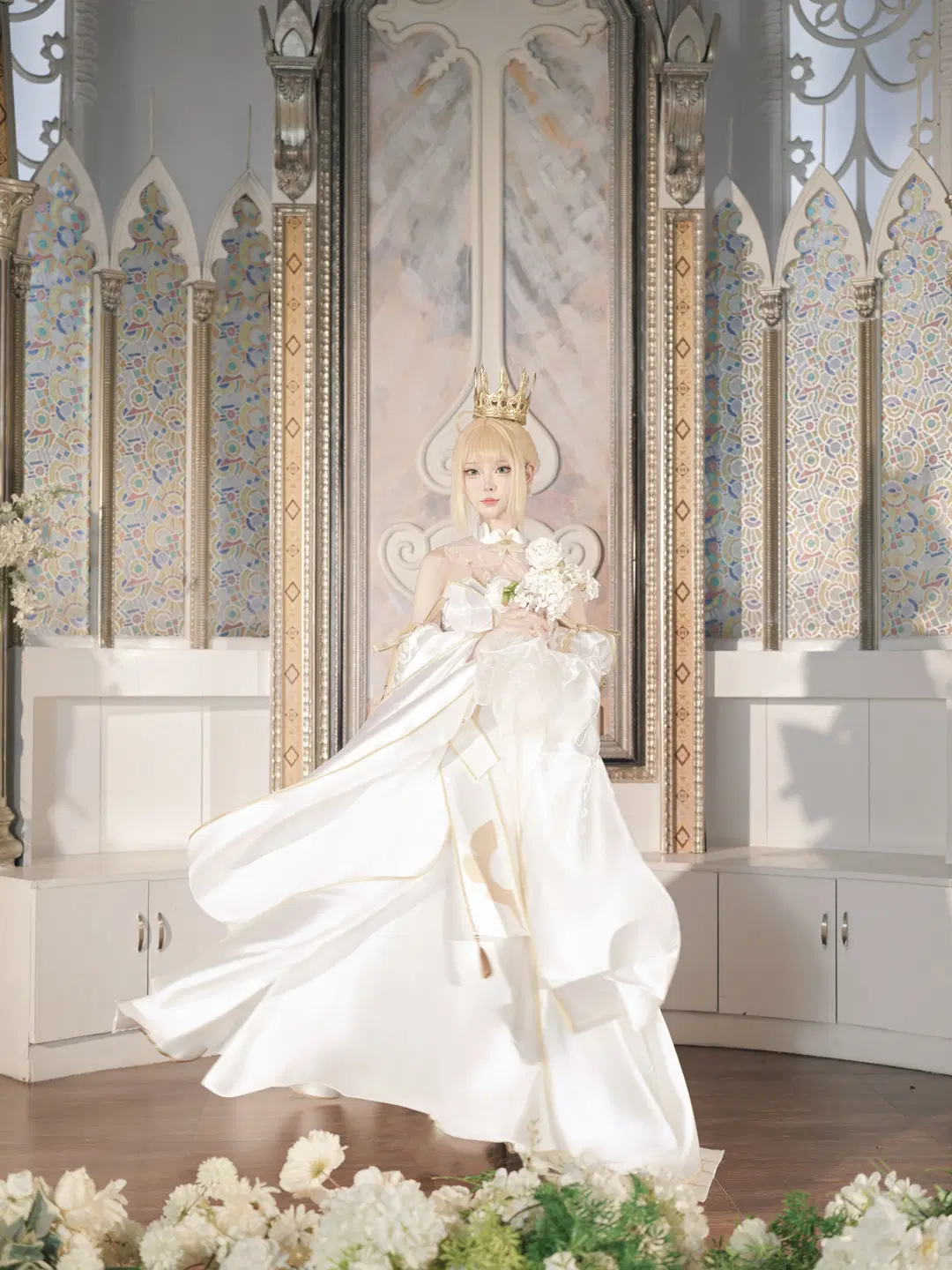 【阿尔托莉雅cos】Fate/Grand Order婚纱造型的光影记录 - 星空 - 第3张