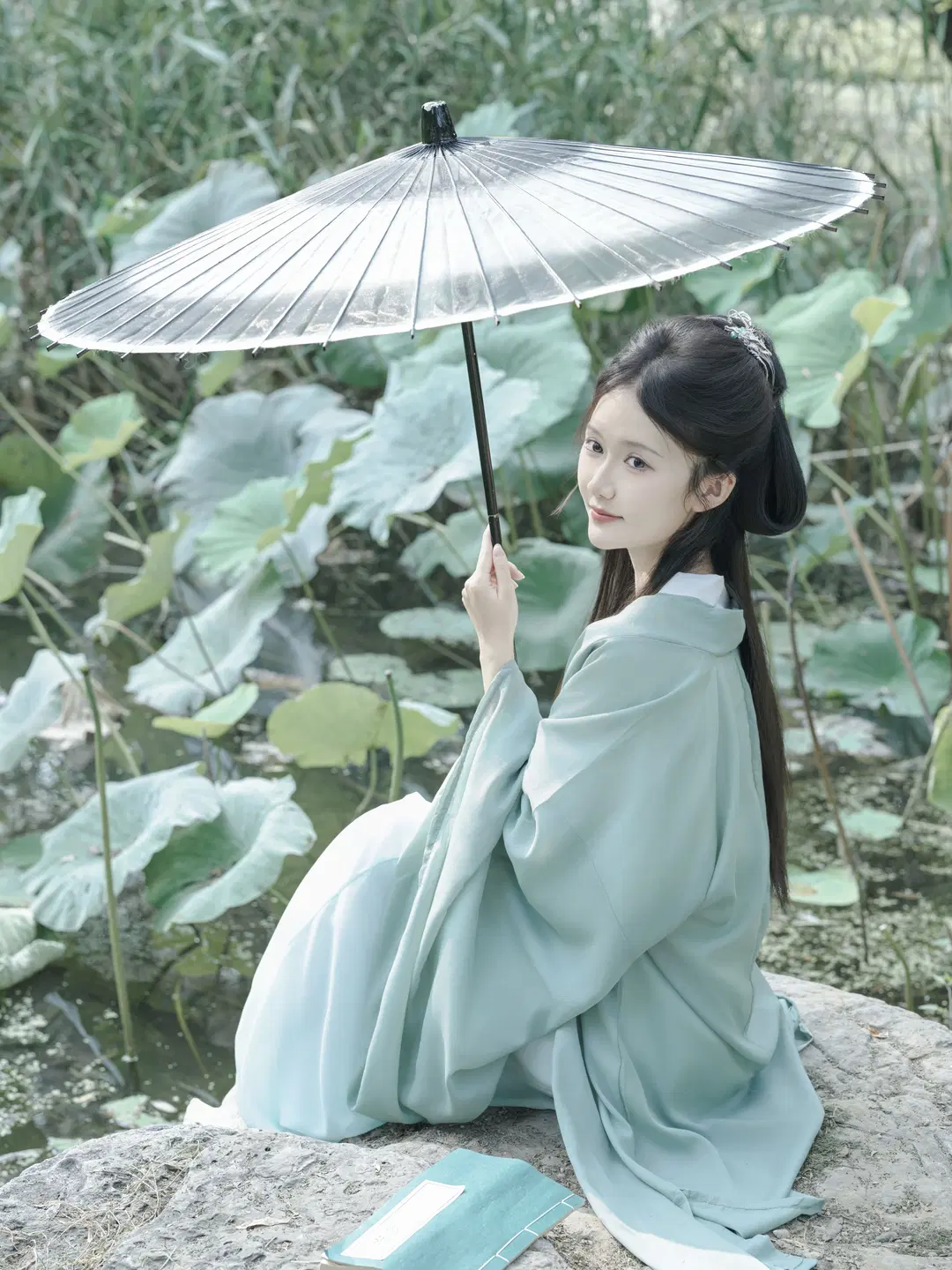 国风cosplay, 古风写真, 户外人像摄影, 魏晋风汉服, 清冷感古装