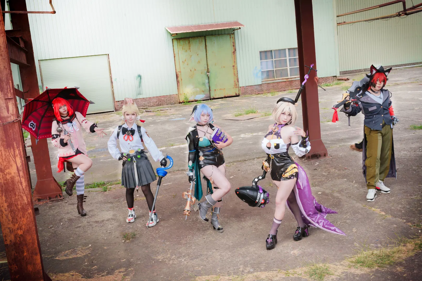 【イドリー・マーフィー リュシア 狛野真斗 浮波柚叶 アリス コスプレ】廃工場で撮る『ゼンレスゾーンゼロ』怪談風合わせ撮影 - 柯栗子 - 2枚目
