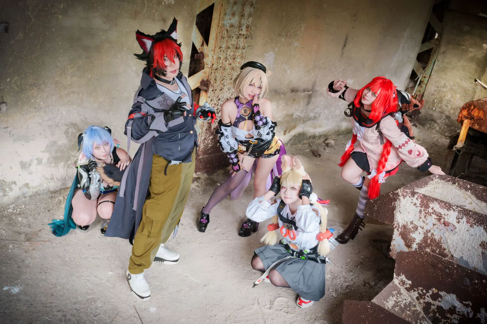【イドリー・マーフィー リュシア 狛野真斗 浮波柚叶 アリス コスプレ】廃工場で撮る『ゼンレスゾーンゼロ』怪談風合わせ撮影 - 柯栗子 - 4枚目