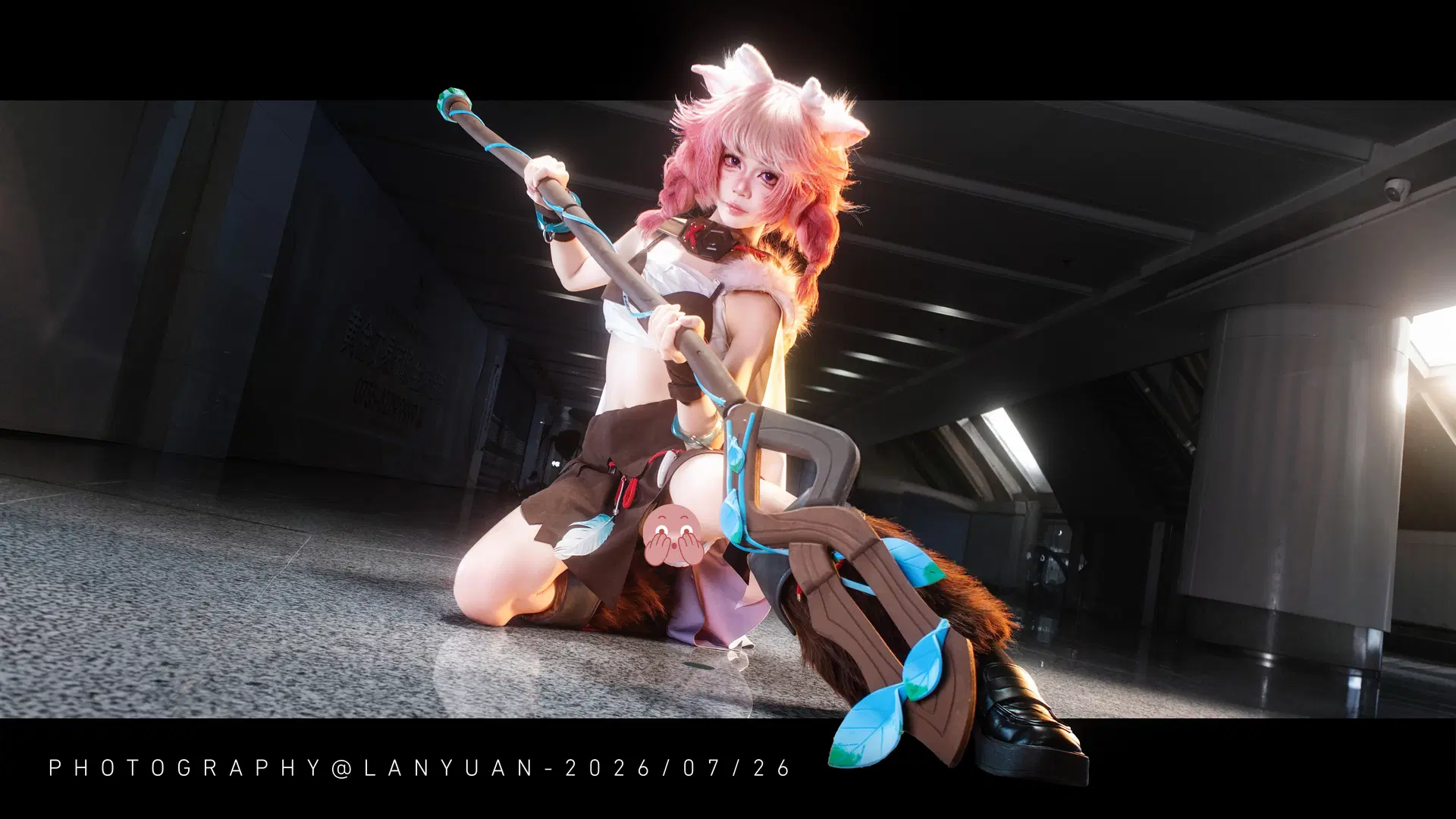 王者榮耀, 瑤cos, 遊戲cosplay, 粉色假髮cos, 輔助角色cos