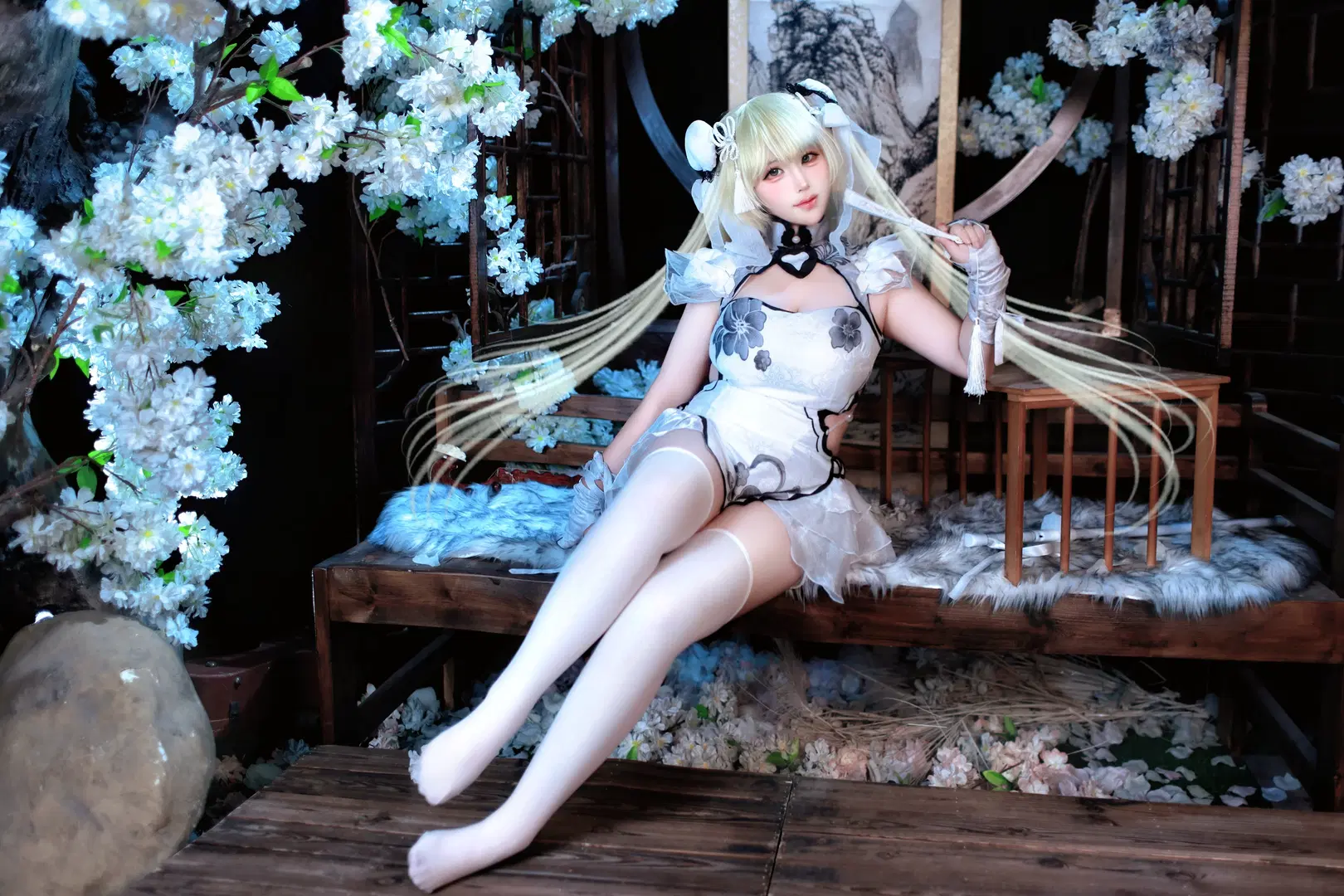 【Yin Ziping cosplay】Chalcedony Ice Core Vintage-Style Qipao Photoshoot Experience by 芫宝 - Image 10